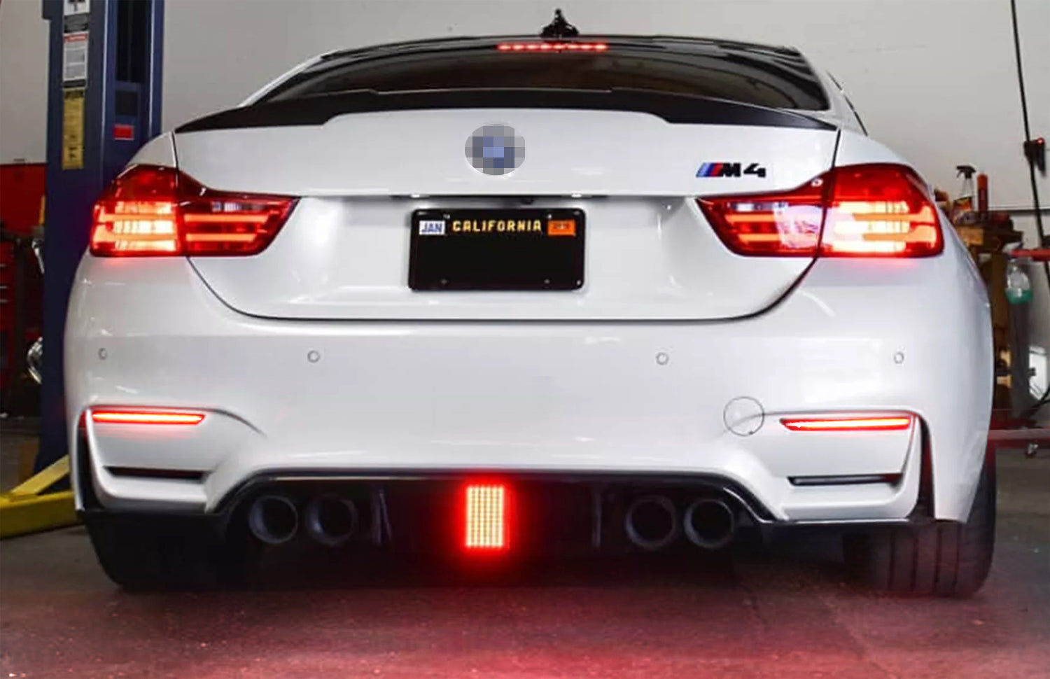 BMW F30 3 Series M Bumper Clear Lens Full LED Strip Rear Bumper Reflector Lights - Bright Safety Lights for Night Driving & Custom Car Styling
