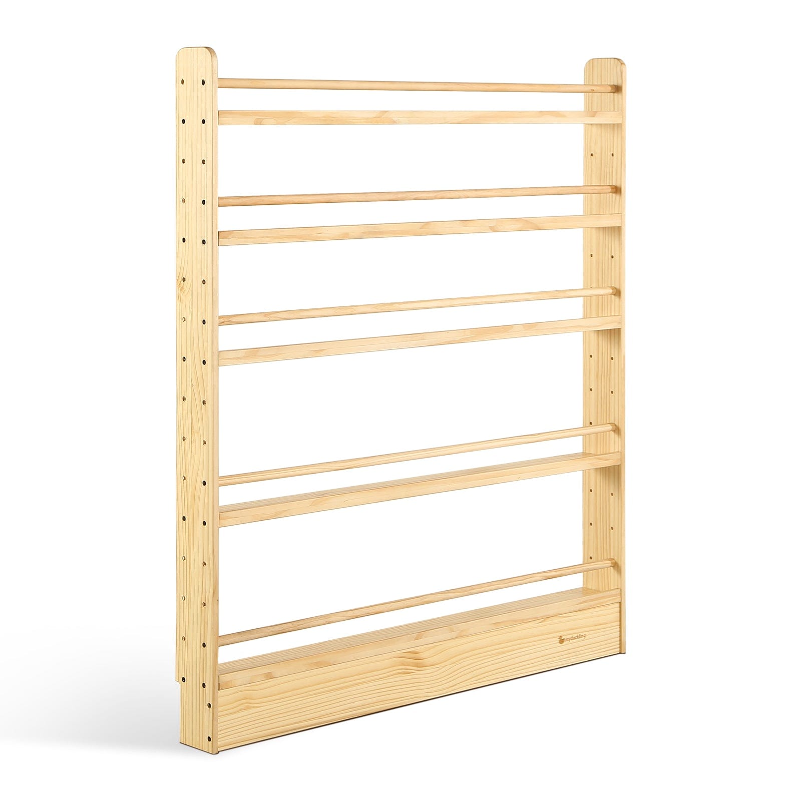 5-Tier Adjustable Solid Wood Bookshelf - Sturdy & Modern Home Office Storage for Books, Decor, and Organizing - Perfect for Living Room, Bedroom, or Study