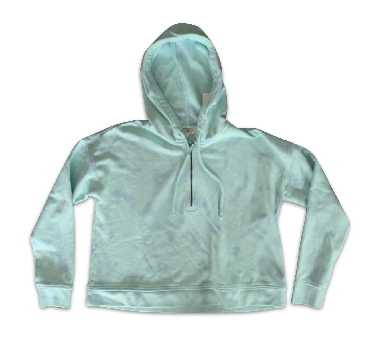 Vineyard Vines Women's Tie-Dye Popover 1/4-Zip Hoodie Sweatshirt - Soft Casual Pullover with Baby Blue Design - Perfect for Outdoor Activities, Weekend Wear & Layering in Cool Weather