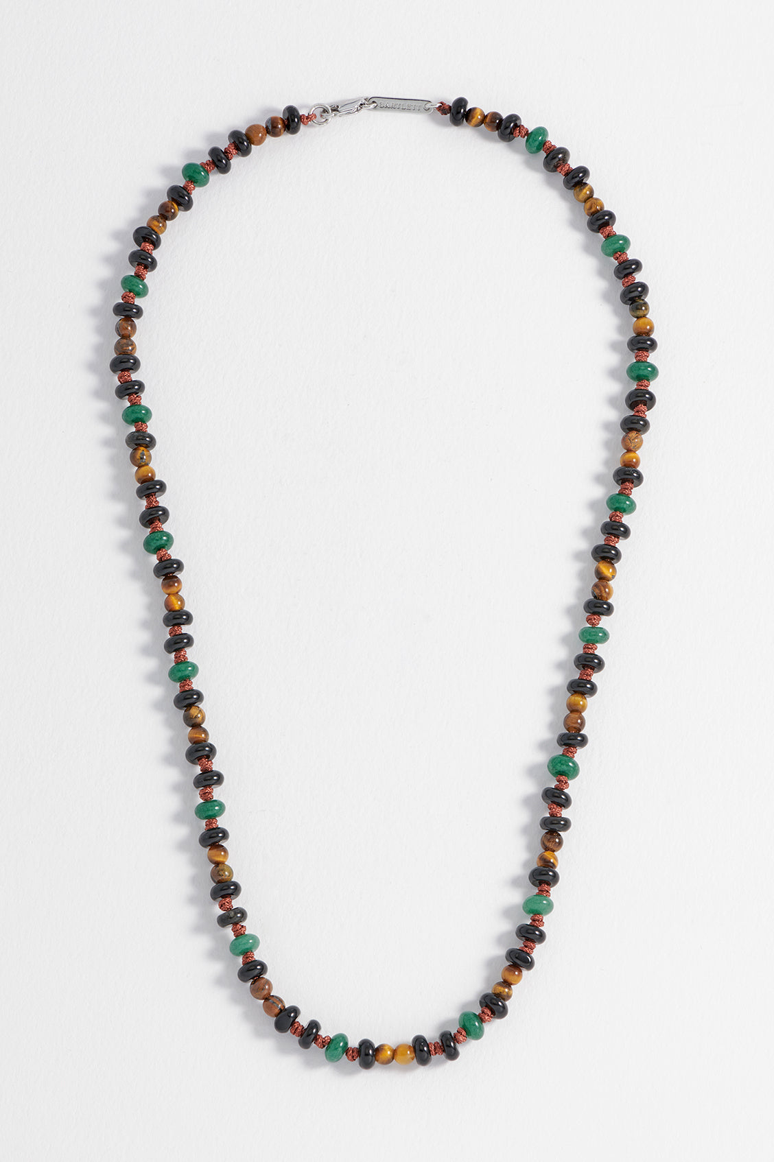 Gemstone Knotted Necklace for Men - Handmade Beaded Necklace with Natural Stones - Perfect for Casual Wear, Gifts & Boho Style