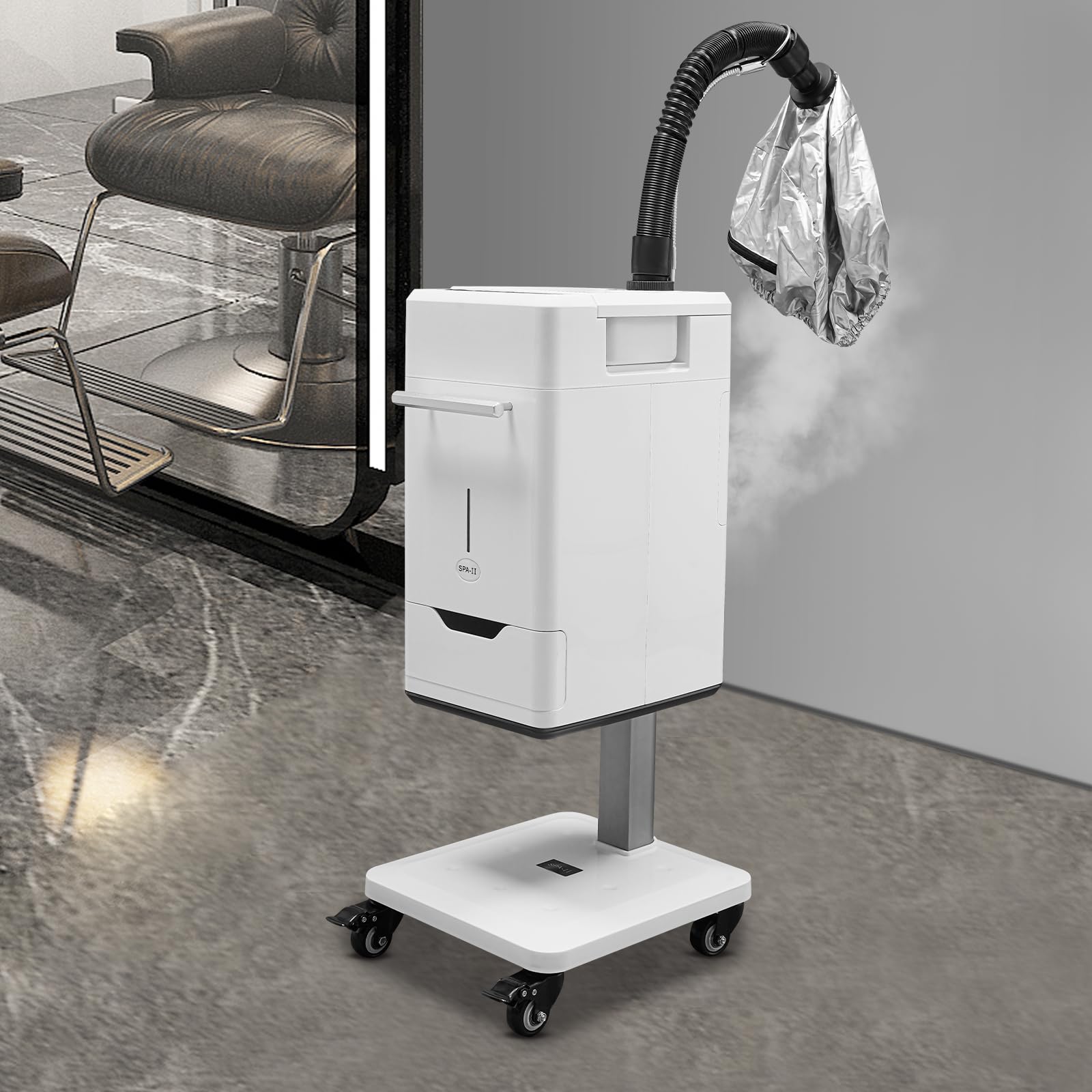 Professional Hair Steamer with Anion Technology - Nano Ionic Hair Steamer for Salon & Home Use, 500W 110V Smart Touch Control Stand-Up Hair Dyeing & Spa Machine | Perfect for Hair Treatments, Coloring, Deep Conditioning & Scalp Care