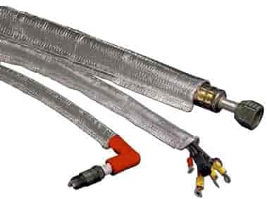 JEGS 32053 3ft Aluminized Heat Shield Sleeve - 1.5 Inch Diameter High-Temperature Protection for Automotive Exhaust, Wires & Hoses - Perfect for Racing, Off-Road & Performance Vehicles