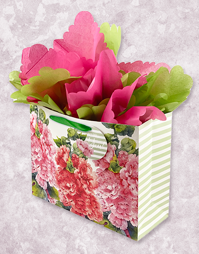 Premium Hollyhock Garden Gift Bags - Elegant Floral Design for Gardening Enthusiasts | Perfect for Plant Lovers, Garden Parties & Thoughtful Gifts