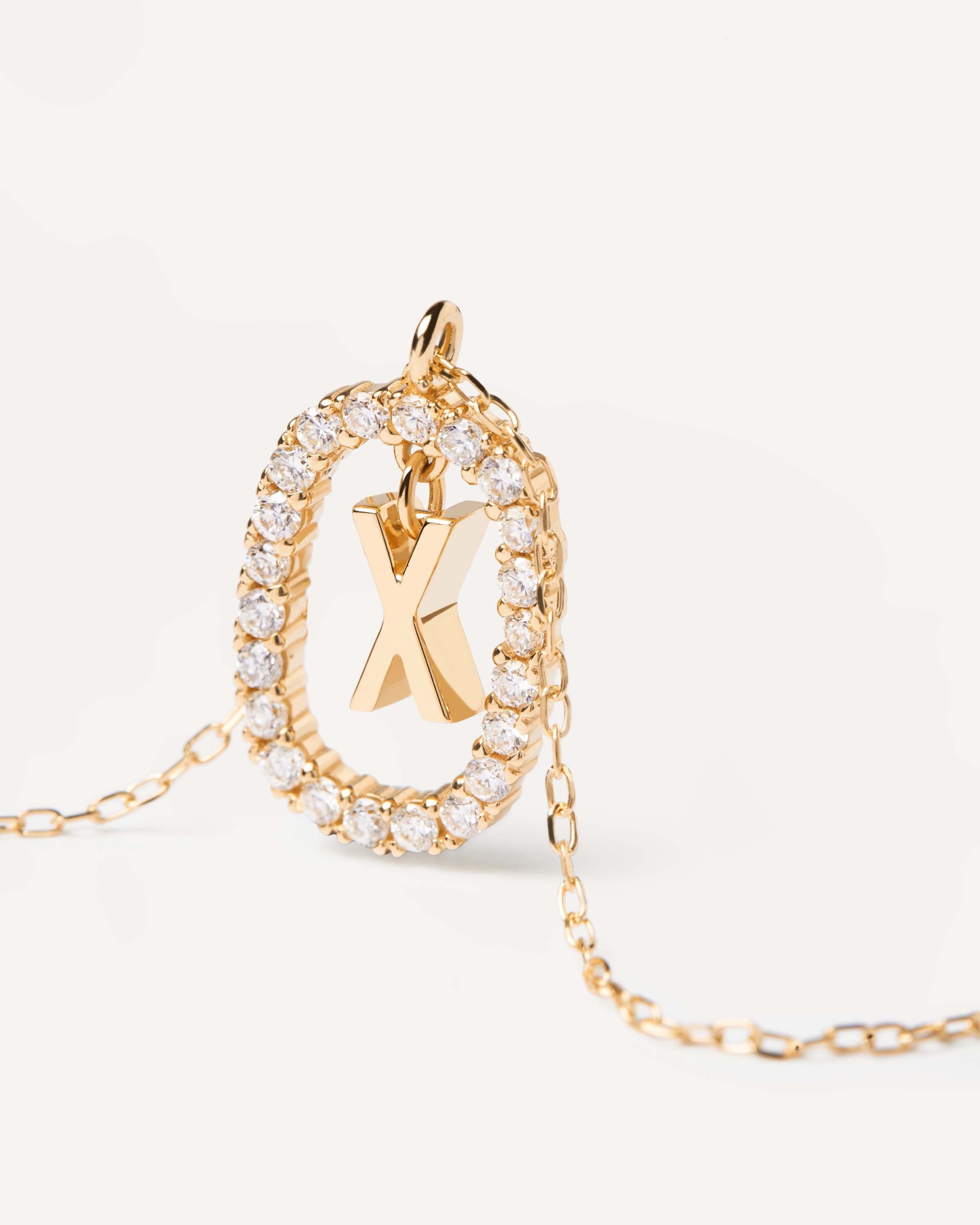 14K Gold Letter X Necklace with Diamonds - Elegant Personalized Jewelry for Women, Perfect for Gifts, Anniversaries & Special Occasions