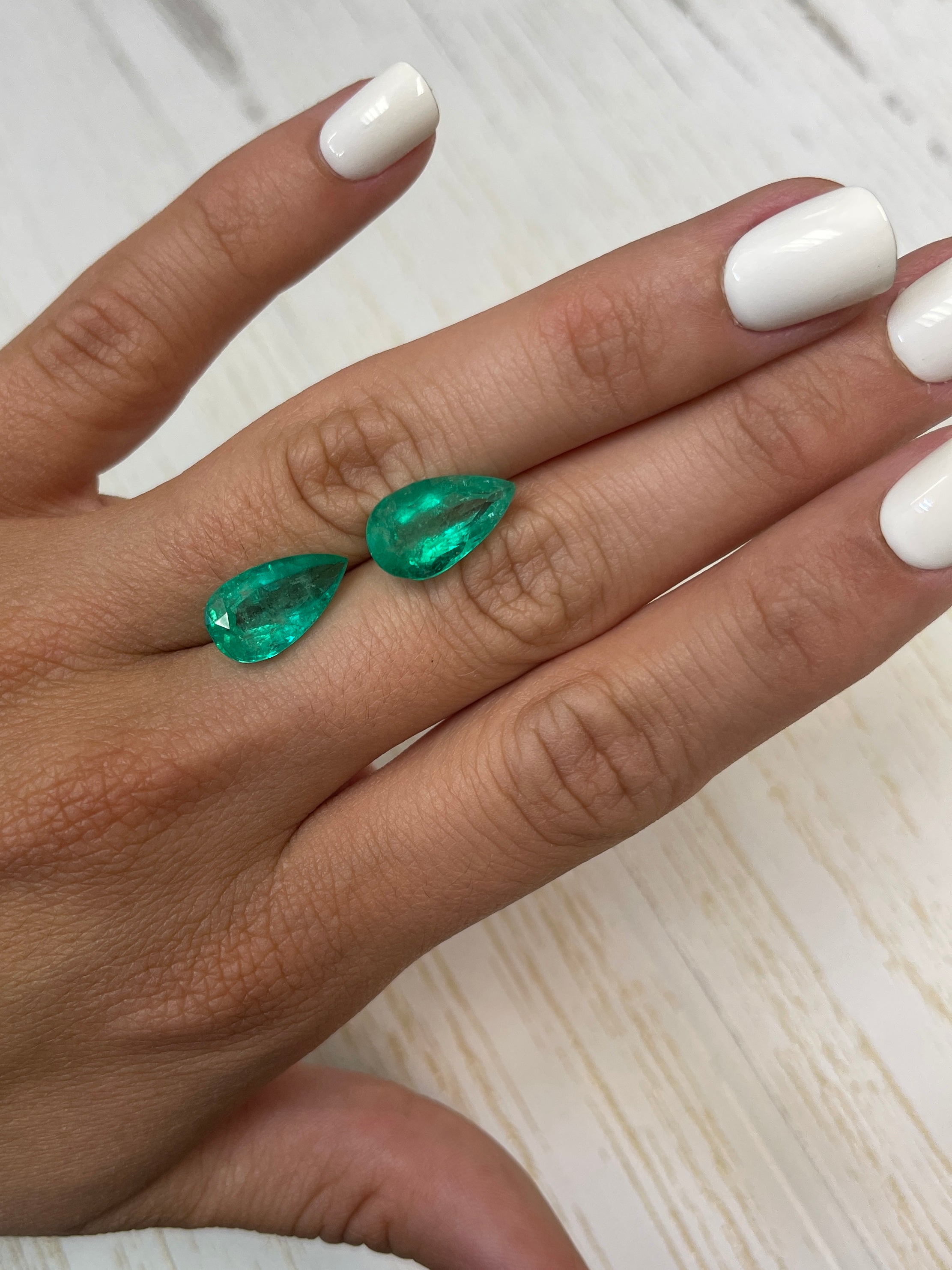 10.62tcw Pear Cut Loose Colombian Emeralds - Matching Set of 16x9mm Natural Green Gemstones for Jewelry Making, Engagement Rings & Luxury Gifts