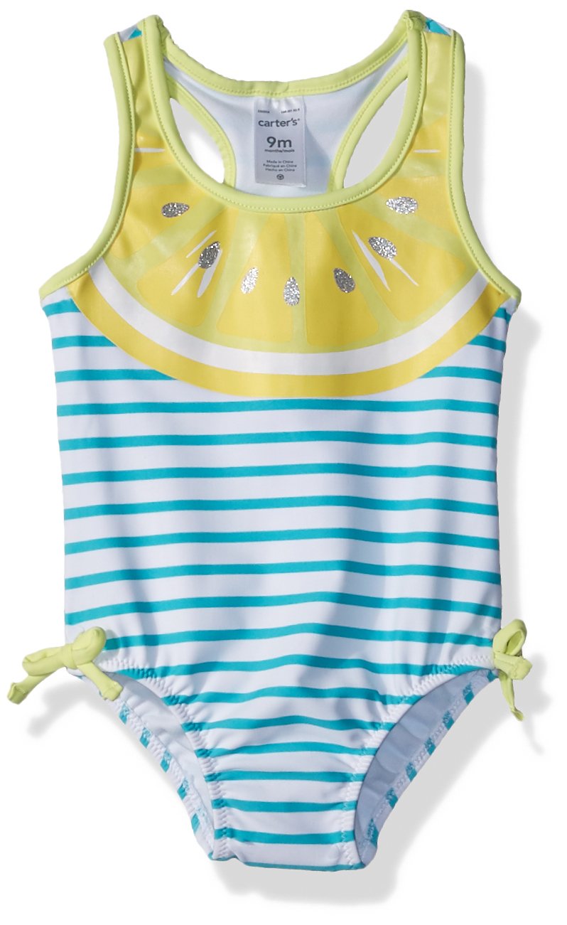 Carter's Girls' One-Piece Swimsuit | UV Protection Swimwear for Toddler & Baby | Perfect for Pool, Beach & Summer Water Play