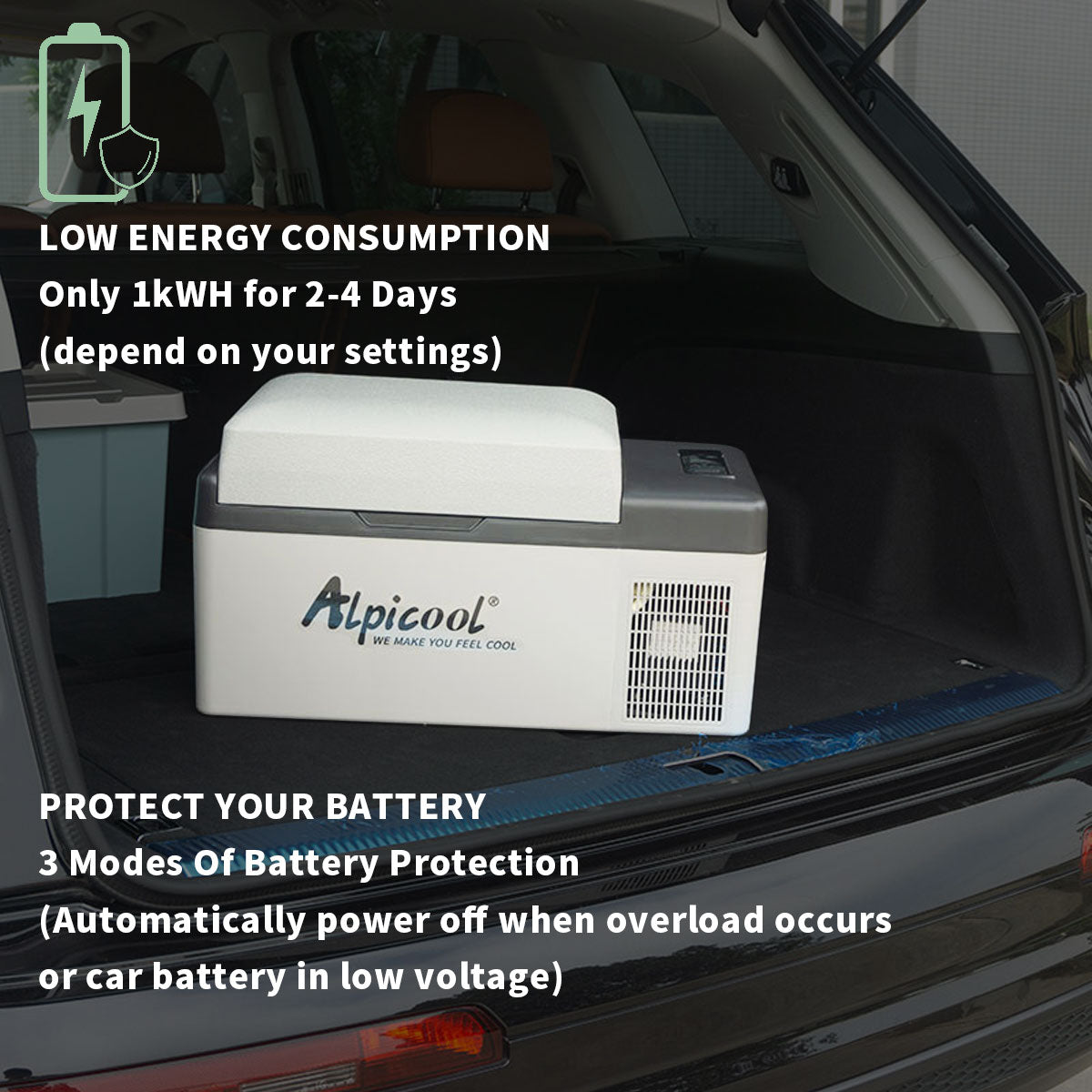 Alpicool C20 12V Portable Car Refrigerator - Compact Freezer for Road Trips, Camping & Tailgating - Certified Refurbished