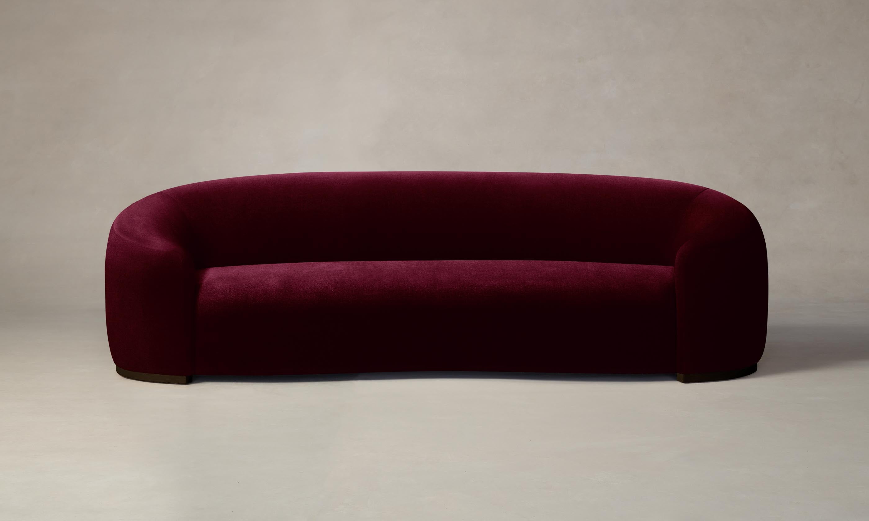 Luxury Mohair Crimson Chelsea Sofa - Elegant Mid-Century Modern Living Room Furniture for Home & Office Decor