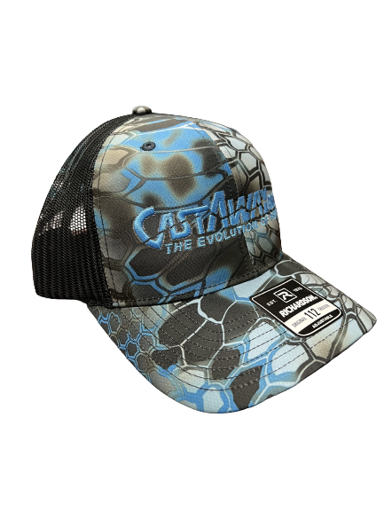 CastAway Logo Richardson Hat - Neptune/Black Kryptek Design - Stylish Outdoor & Casual Wear for Men & Women