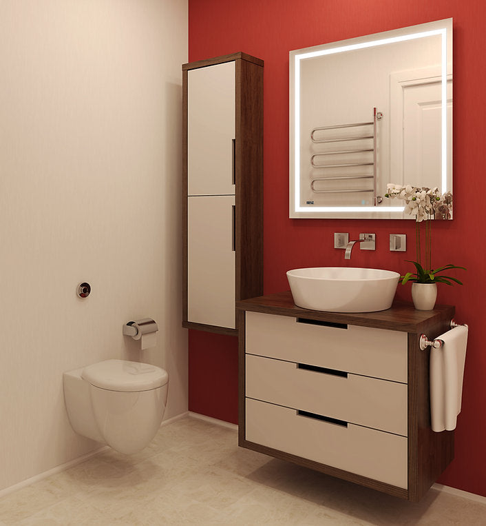 Aquadom Daytona 36x36 Inch LED Bathroom Mirror with Dimmable Lights - Modern Vanity Mirror for Makeup, Shaving & Home Decor
