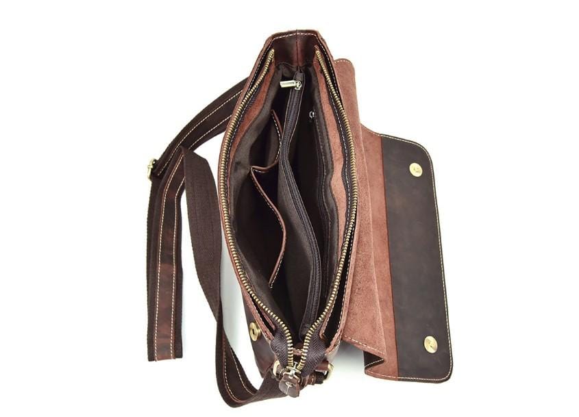 Genuine Leather Messenger Bag for Women - Brown Shoulder Satchel Purse - Perfect for Work, Travel & Everyday Use