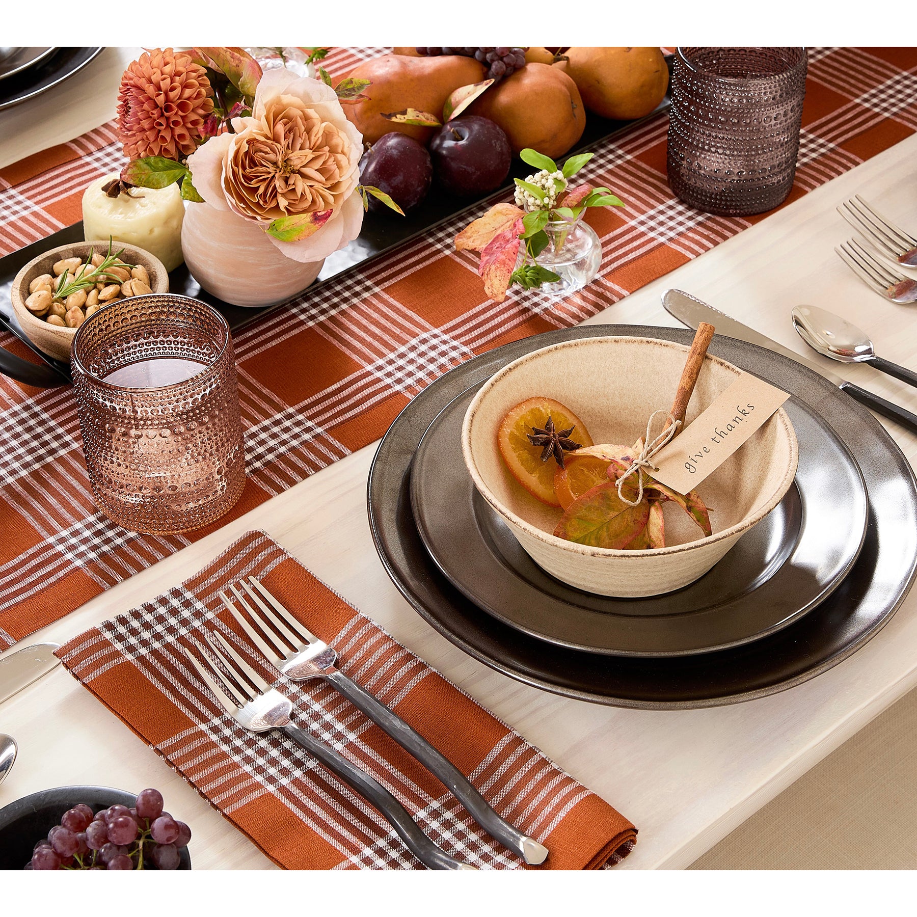 Glen Check Table Runner - Classic Plaid Design for Dining Table Decor, Holiday Parties & Wedding Centerpieces