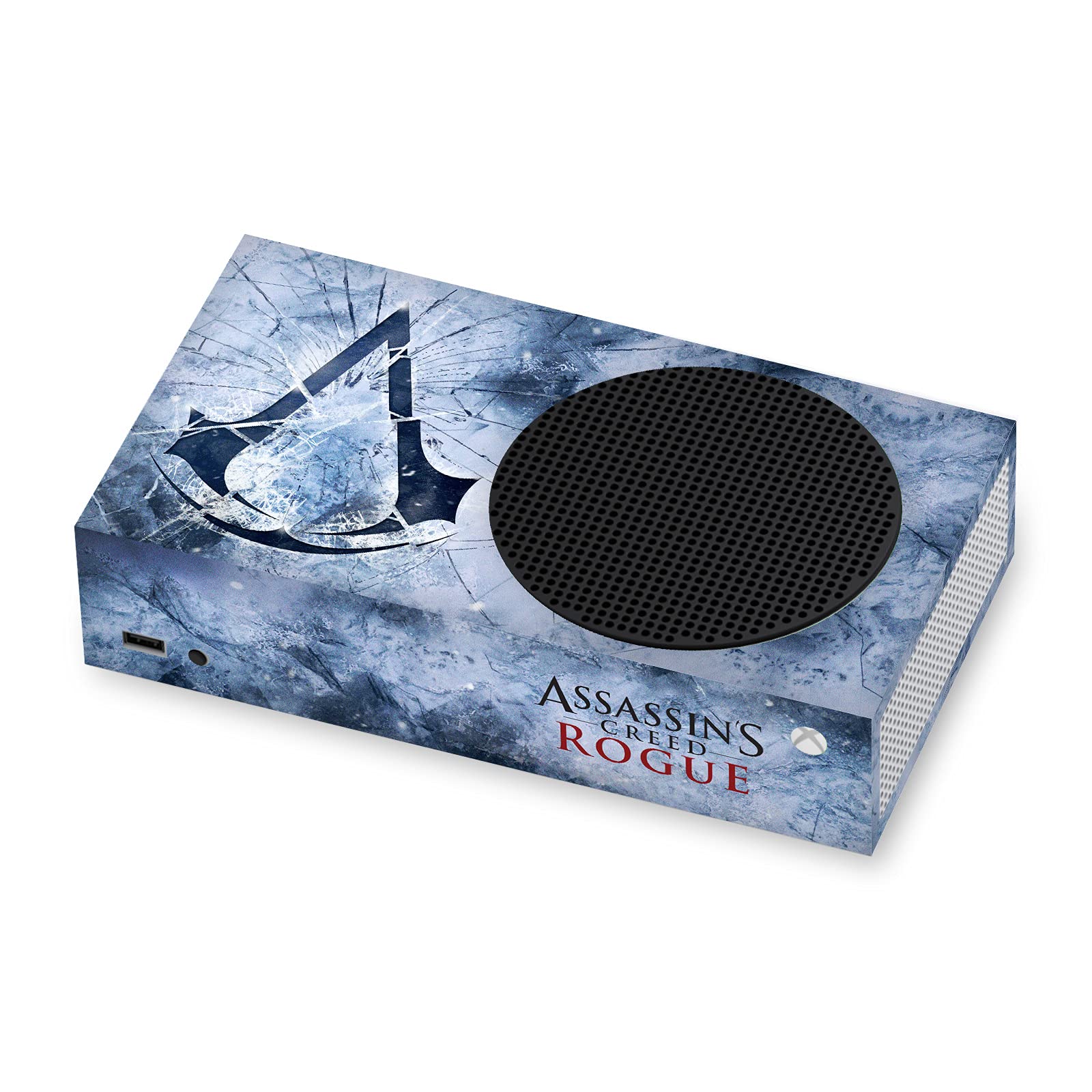 Official Assassin's Creed Glacier Logo Vinyl Skin Gaming Sticker for Xbox Series S Console - Premium Protective Cover with Custom Design - Perfect for Gaming Setups & Console Protection