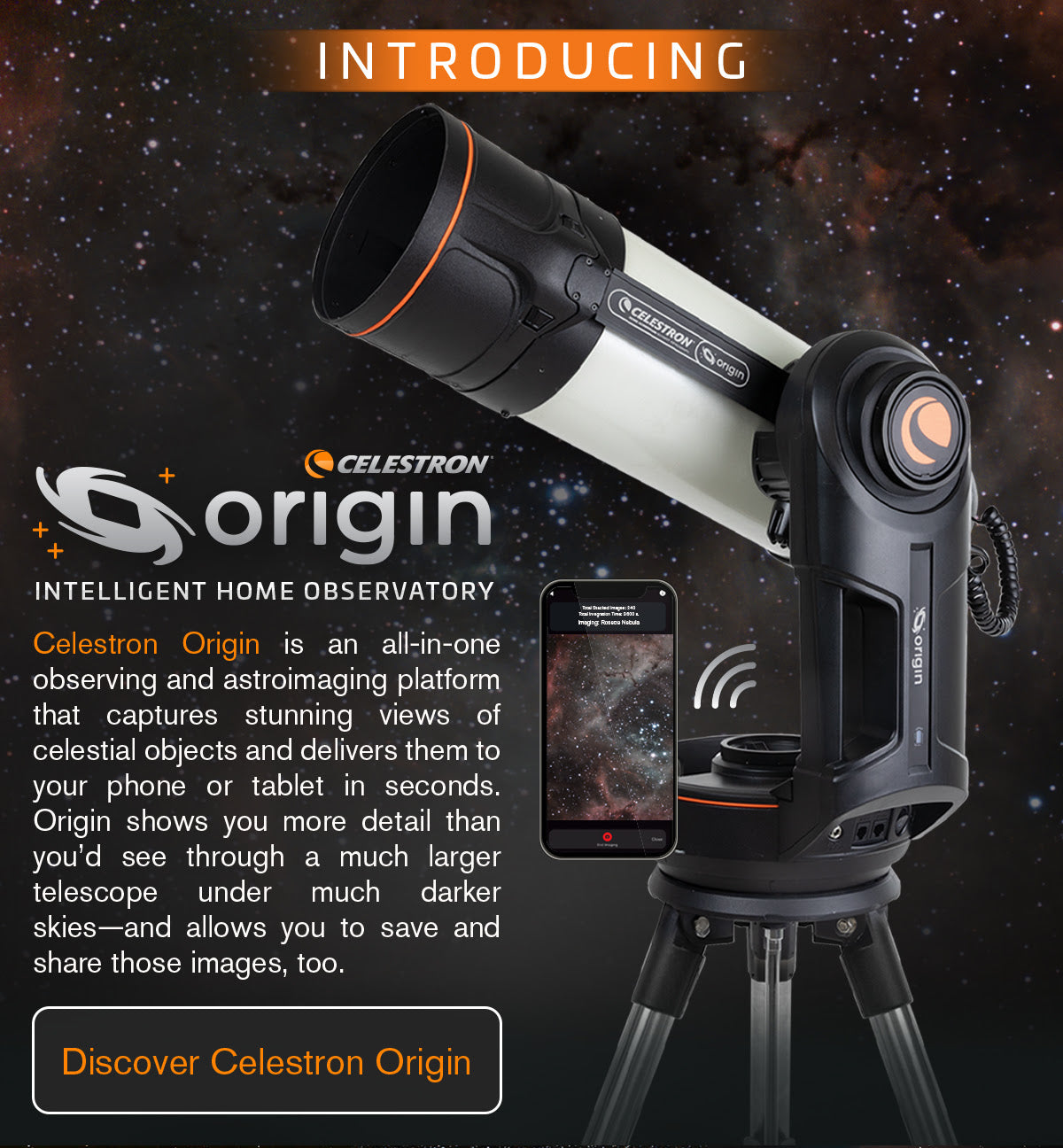 Celestron Origin Smart Home Telescope Observatory 12099 – Perfect for Stargazing, Astronomy Enthusiasts & Backyard Exploration