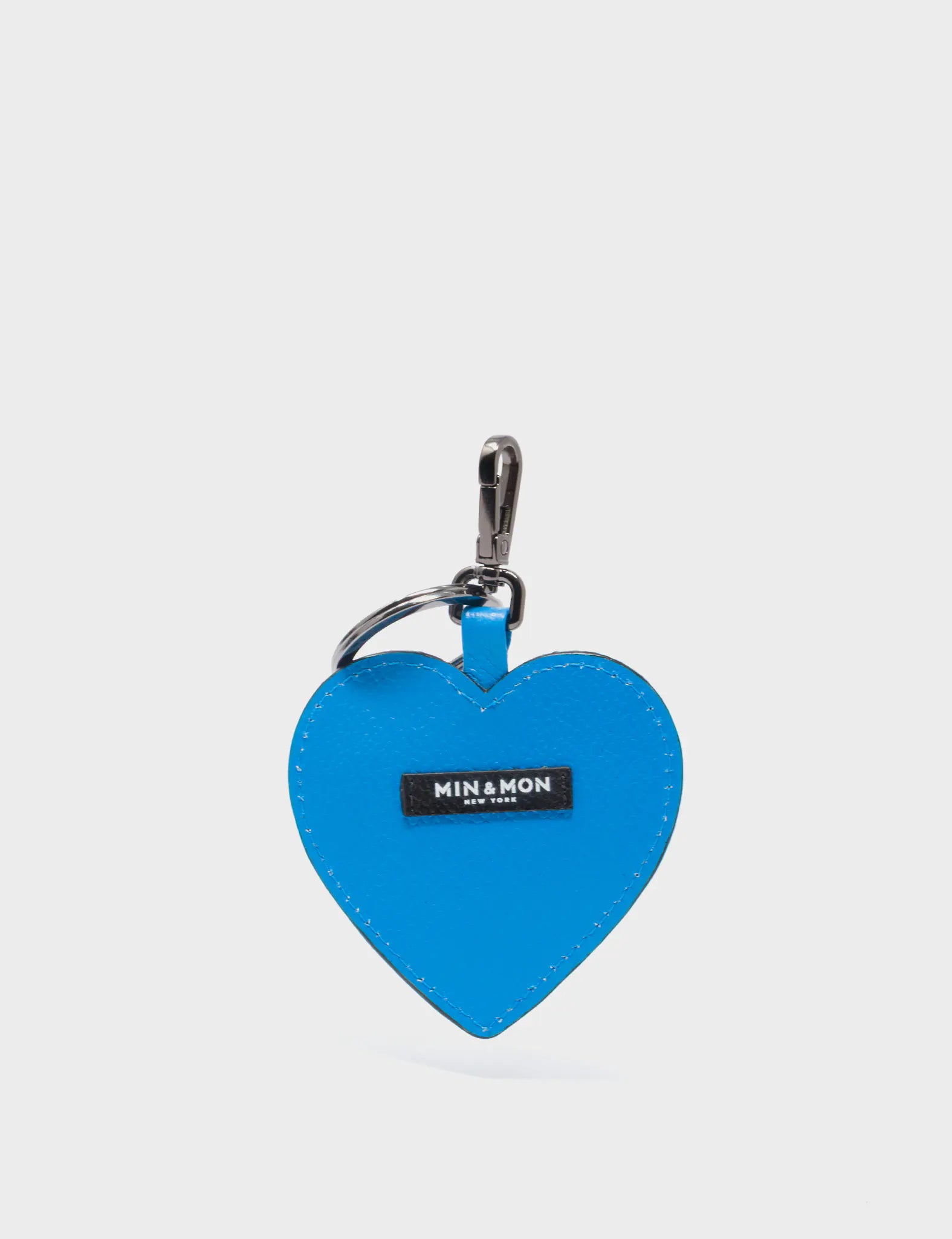Hearty Smile Charm - Ibiza Blue Leather Keychain for Women & Men | Stylish Gift for Travel, Home, Office & Everyday Use