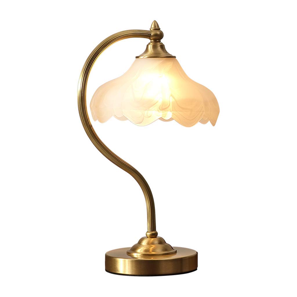 Copper Table Lamp - 23×42cm European Style Brass Bedside Lamp for Bedroom, Study, Living Room & Wedding Decor | Desk Lamp & Children's Reading Night Light | Perfect Home Lighting Gift for Housewarming & Special Occasions