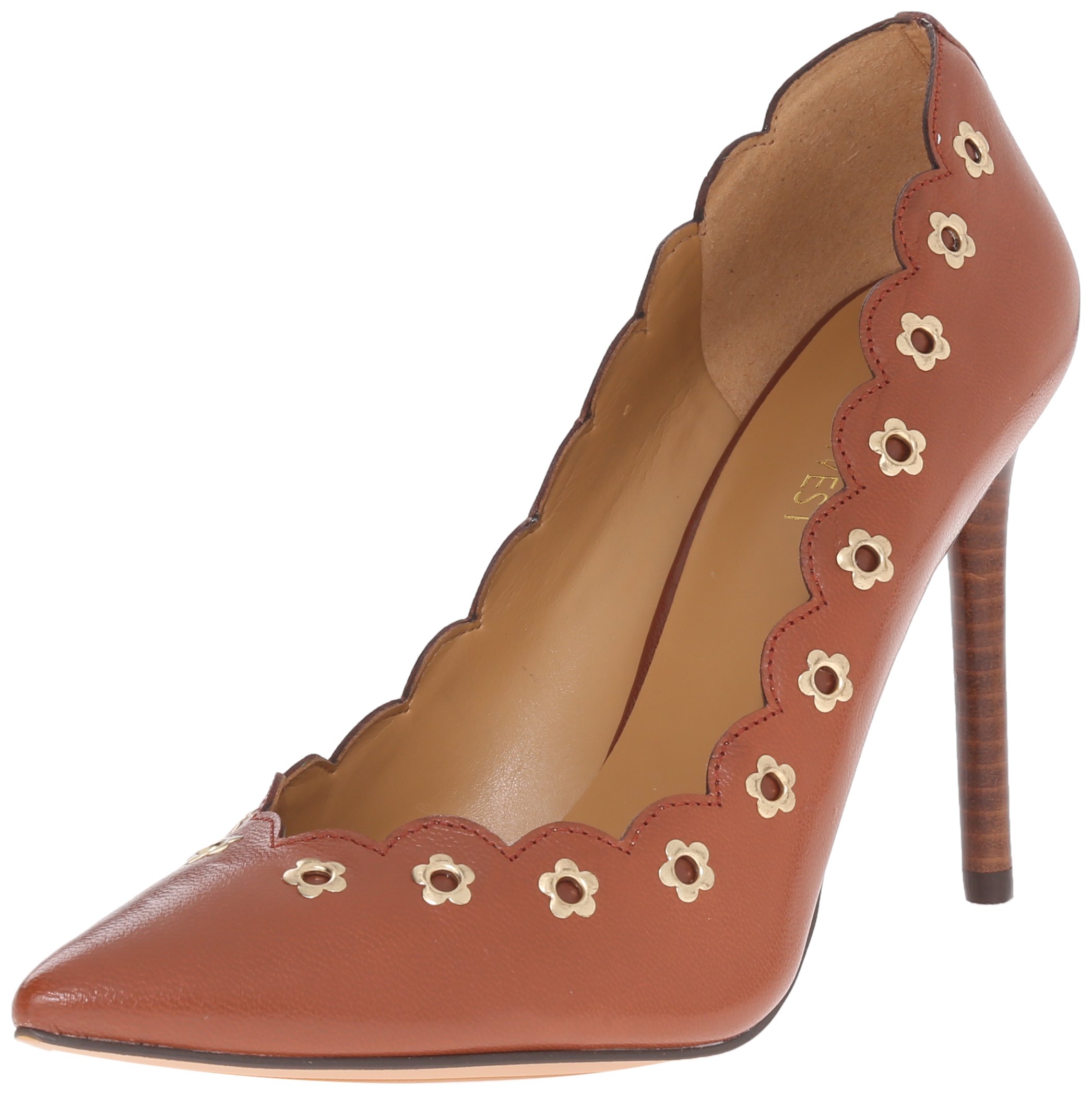 Nine West Women's JAYLA Leather Dress Pump - Elegant Pointed Toe Heels for Work, Party & Special Occasions | Comfortable Office Shoes & Wedding Pumps for Women