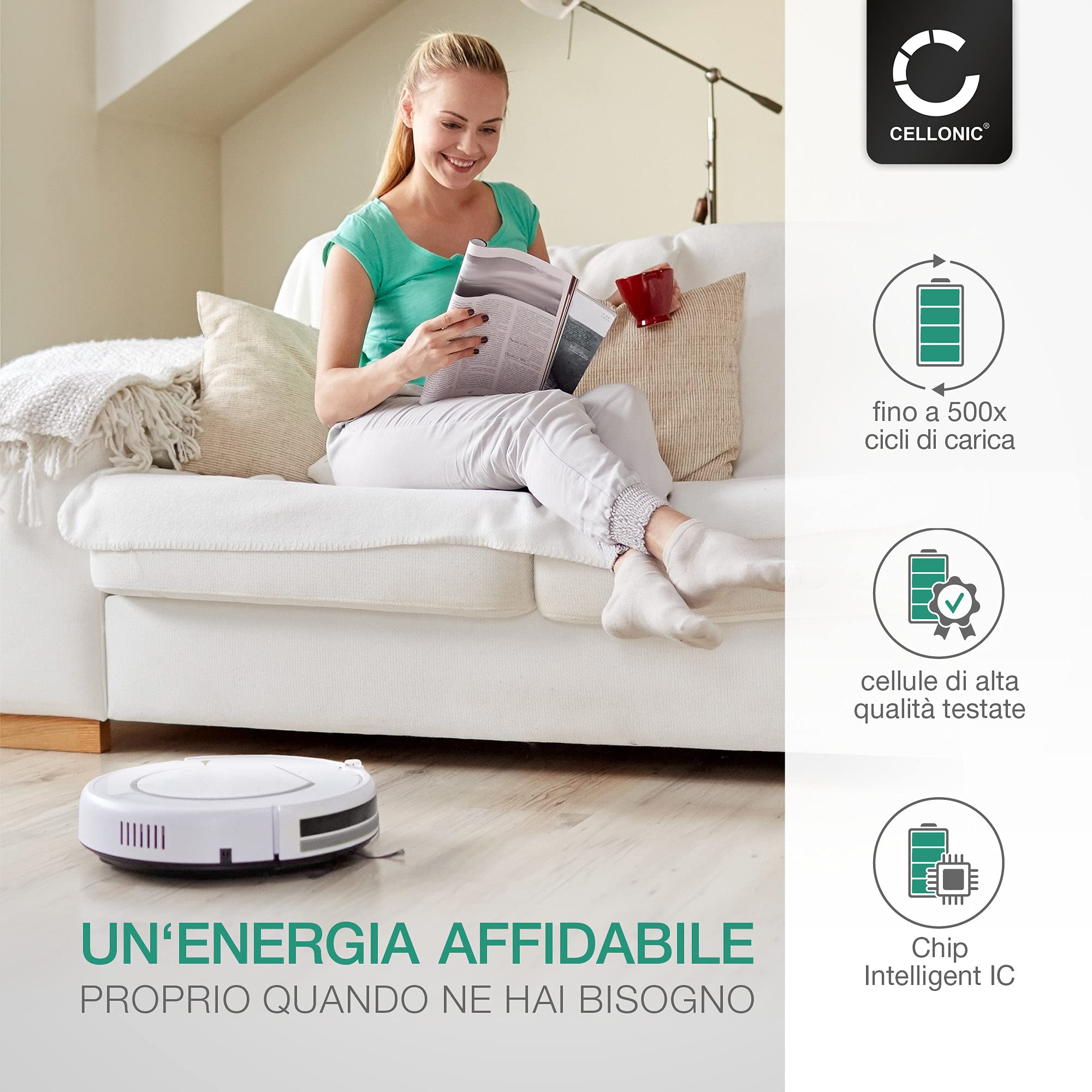 CELLONIC 4500mAh Replacement Battery for Vorwerk Kobold VR100 & VX100 (Compatible with Vorwerk 46439) - Perfect for Home Cleaning Robots and Cordless Vacuums
