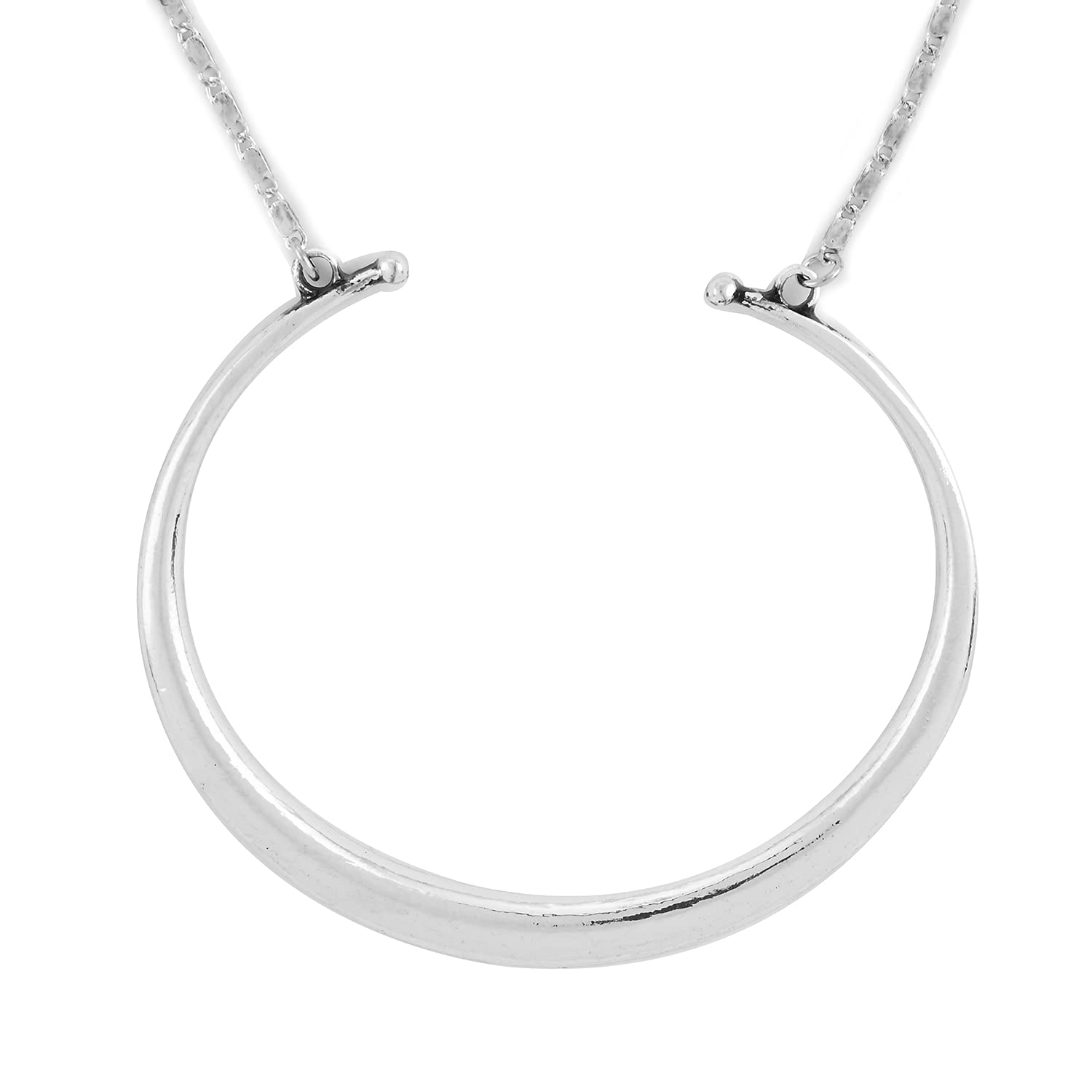 Shop LC Elegant Silvertone Necklace for Women - 18