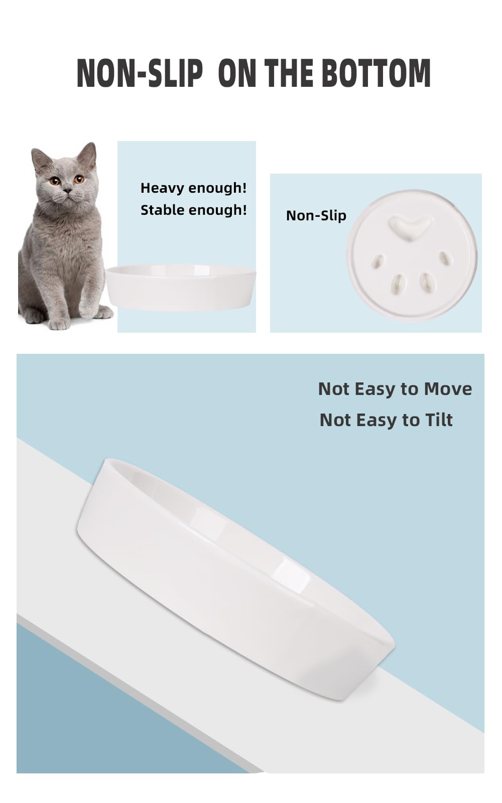 Ceramic Slow Feeder Cat Bowl - Fun Interactive Puzzle Food Dish for Fast Eaters - White Pet Feeding Bowl for Kittens & Adult Cats - Perfect for Portion Control and Preventing Bloat During Mealtime