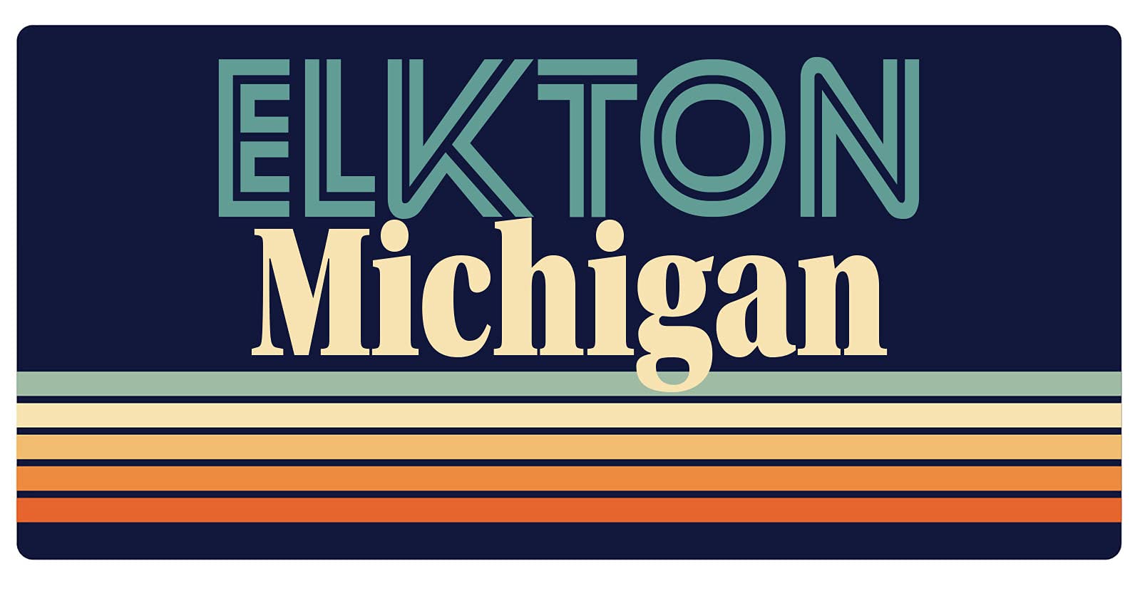 Vintage Retro Style Elkton Michigan Fridge Magnet 5 x 2.5 Inch - Perfect for Refrigerators, Lockers & Metal Surfaces - Collectible Souvenir Gift for Travel Lovers