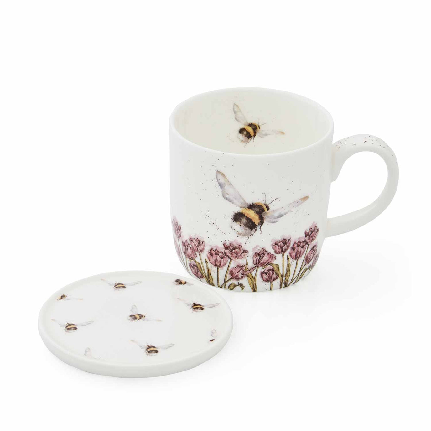 Wrendale Designs Bee Coffee Mug - Ceramic Tea Cup with Cute Bee Print, Perfect for Home, Office, or Gift Giving