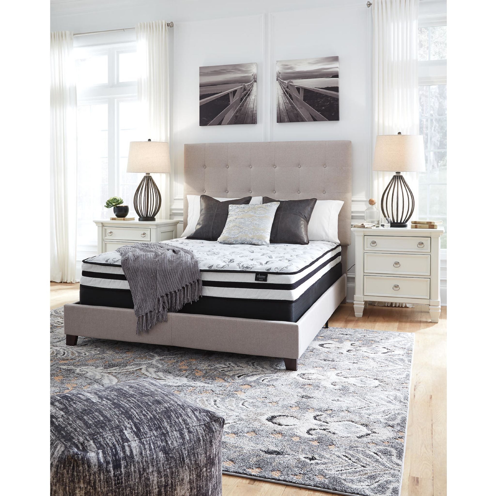 Ashley 8 Inch Twin Size Chime Innerspring Mattress for Kids & Teens - Supportive Bed for Guest Rooms, Dormitories & Daybeds
