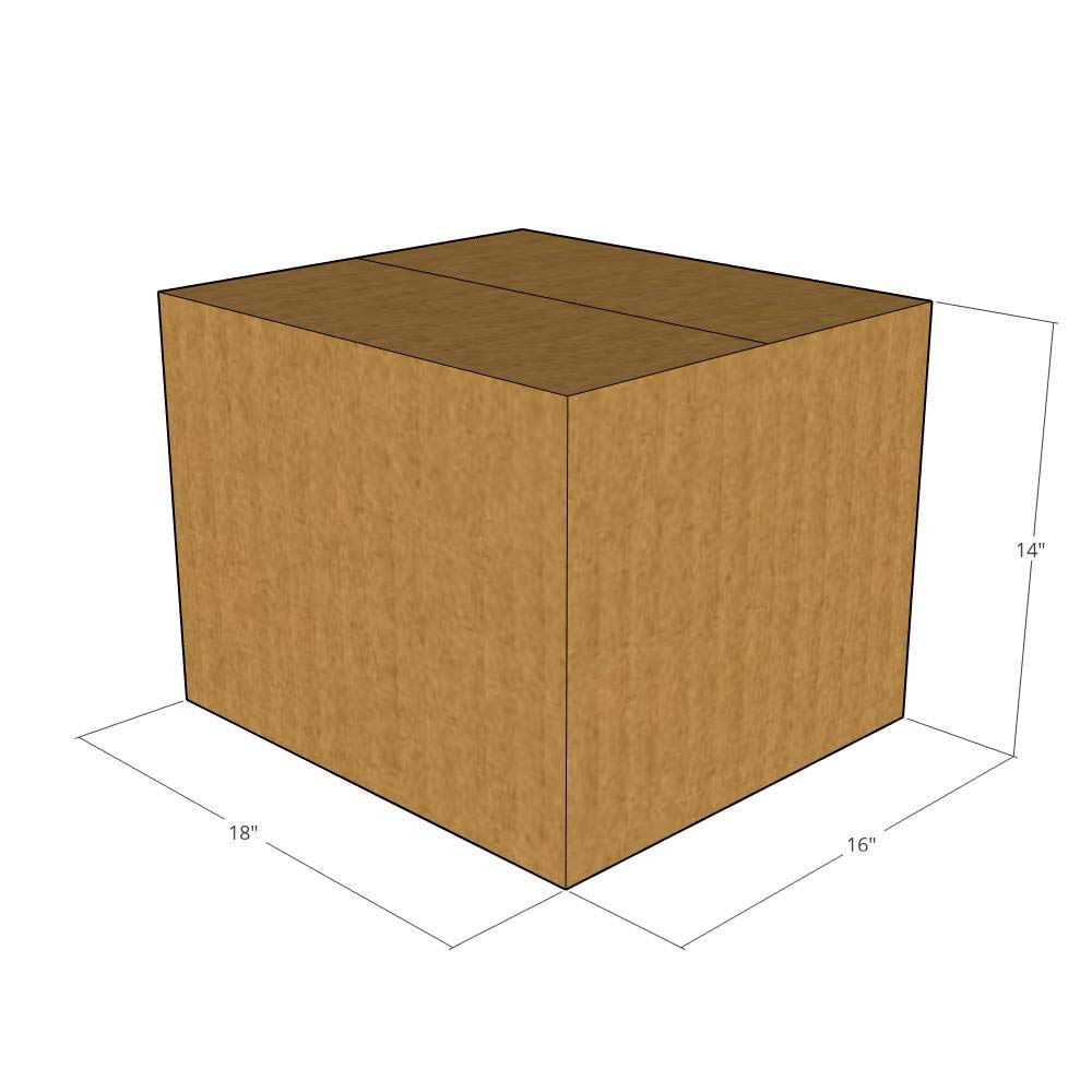 75 - 18x16x14 Inches (LxWxH) - 32 ECT New Corrugated Shipping Boxes for Moving, Storage & Ecommerce Packaging - Heavy Duty Cardboard Boxes for Home, Office & Business Use