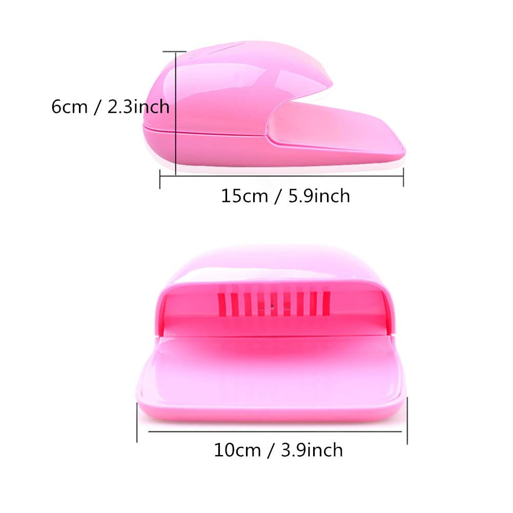 Portable Nail Polish Dryer Fan - Quick Drying UV/LED Gel Nail Art Blower Machine for Home & Salon Use, Perfect for Fingernails & Toenails (Pink) | Fast Manicure & Pedicure Tool for Nail Artists & DIY Enthusiasts