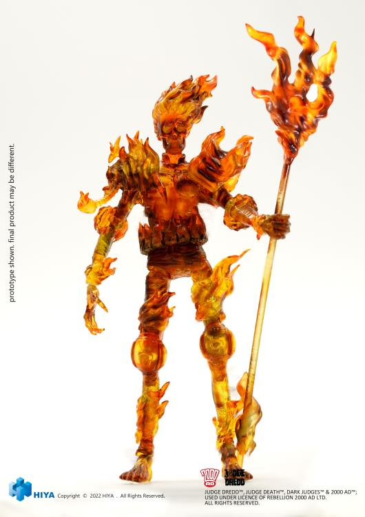 1/18 Scale HIYA 4-Inch Action Figure - Exquisite Mini Series Judge Dredd Judge Fire - Collectible Model for Display & Diorama Scenes