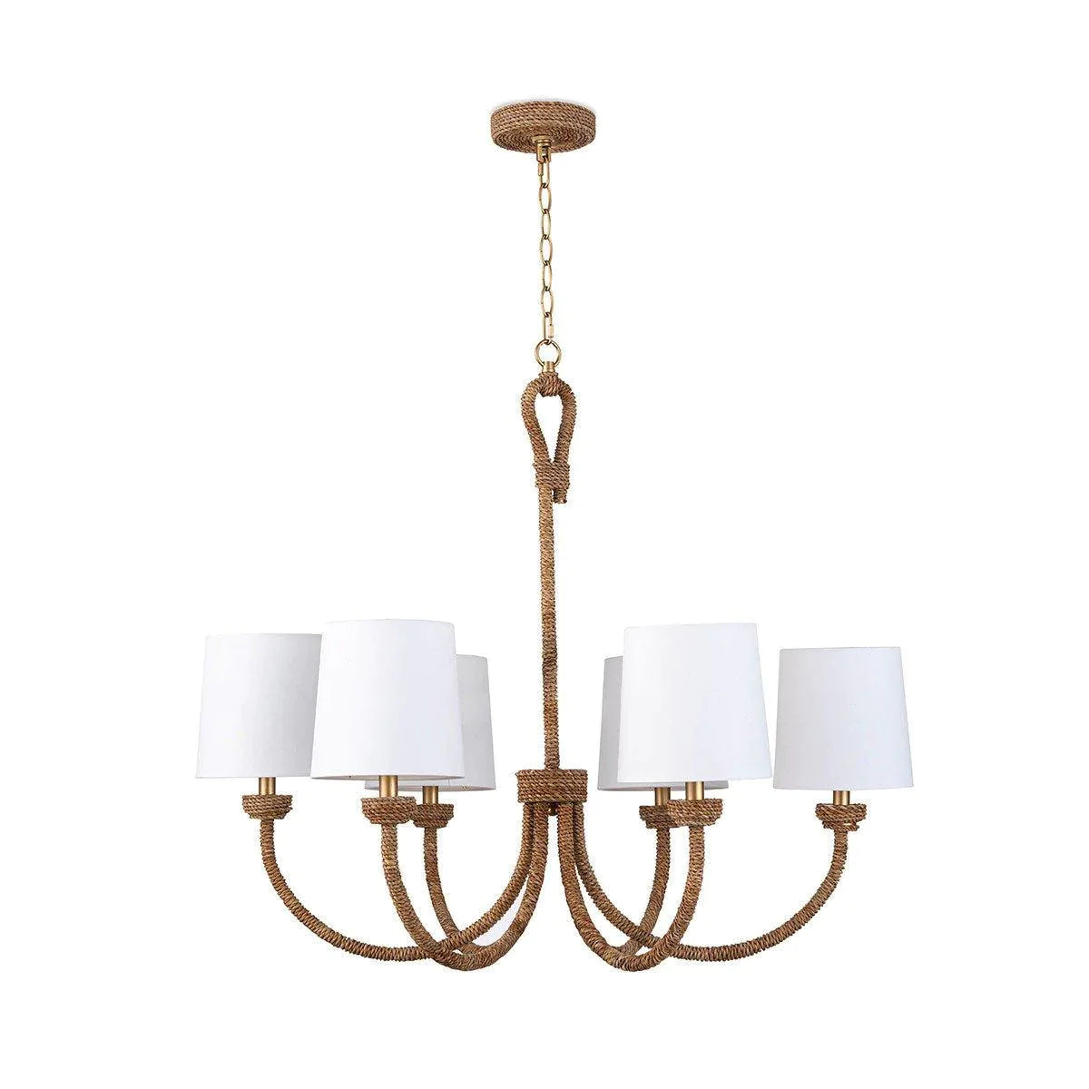 Elegant Small Bimini Chandelier - Vintage Brass Ceiling Light Fixture for Dining Room, Bedroom, or Entryway Lighting