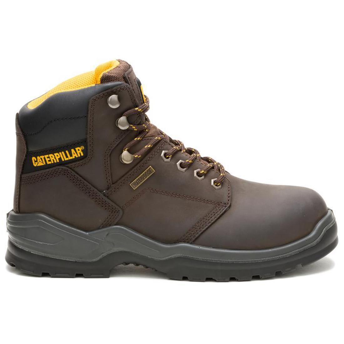 Striver Men's Waterproof Steel Toe Work Boots - Brown Safety Shoes for Construction, Hiking & Outdoor Work - Slip Resistant & Comfortable