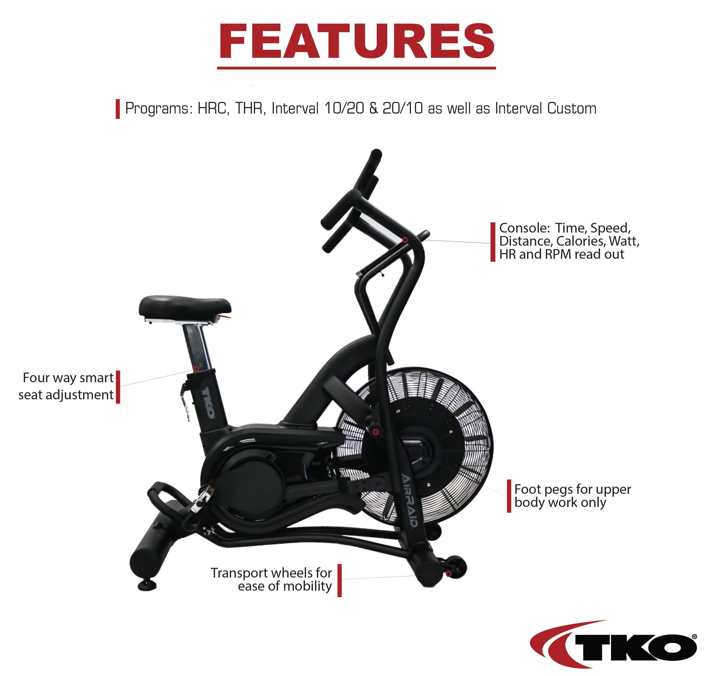 ARRIAD Exercise Bike - Commercial Grade Stationary Bike for Home & Gym | Heavy Duty Indoor Cycling Equipment for CrossFit, HIIT & Cardio Workouts | Perfect for Home Fitness, Spin Classes & Personal Training