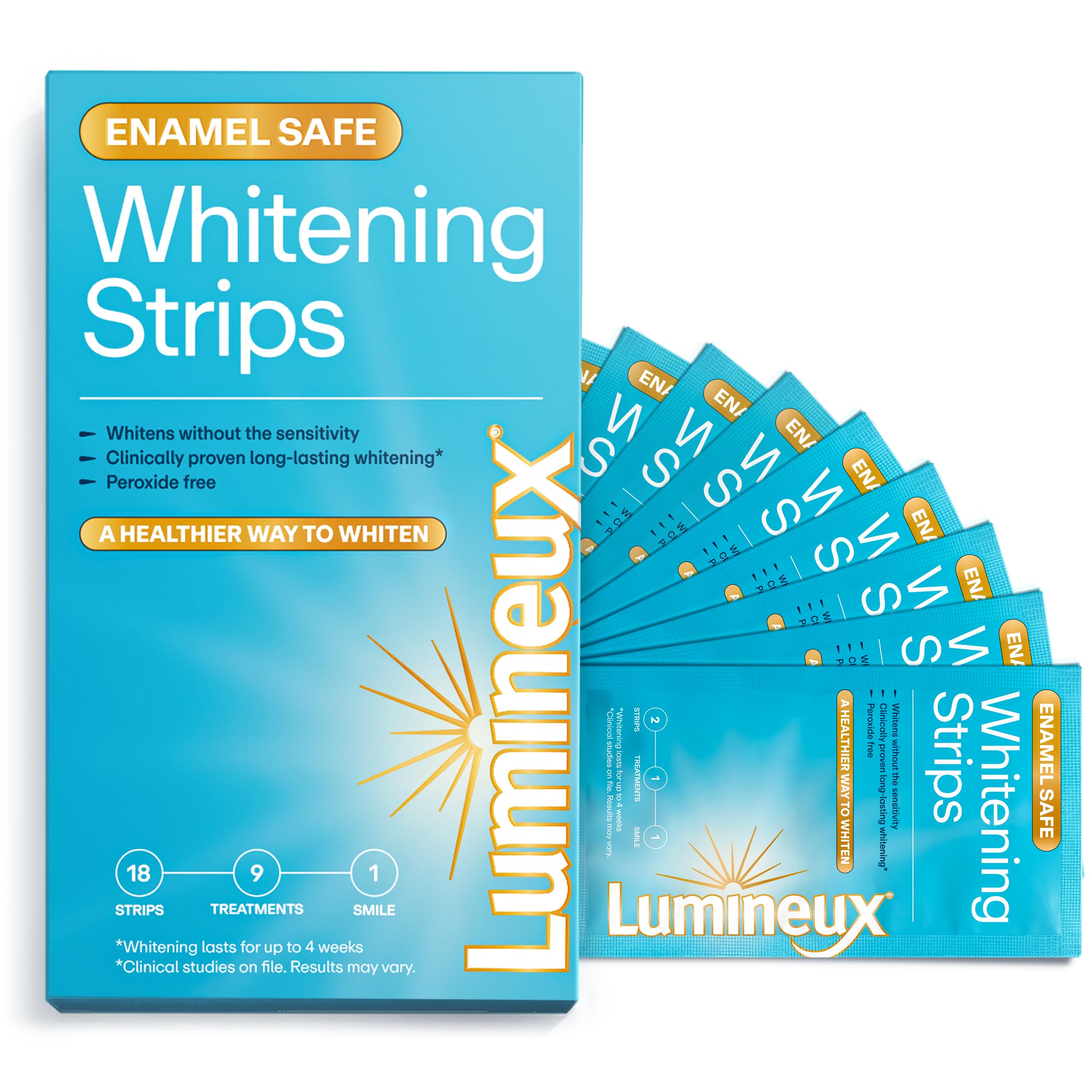 Lumineux Teeth Whitening Strips - 7 Treatments for Whiter Teeth | Enamel Safe & Sensitivity Free | Dentist Formulated & Non-Toxic Certified | Perfect for Weddings, Job Interviews & Special Occasions