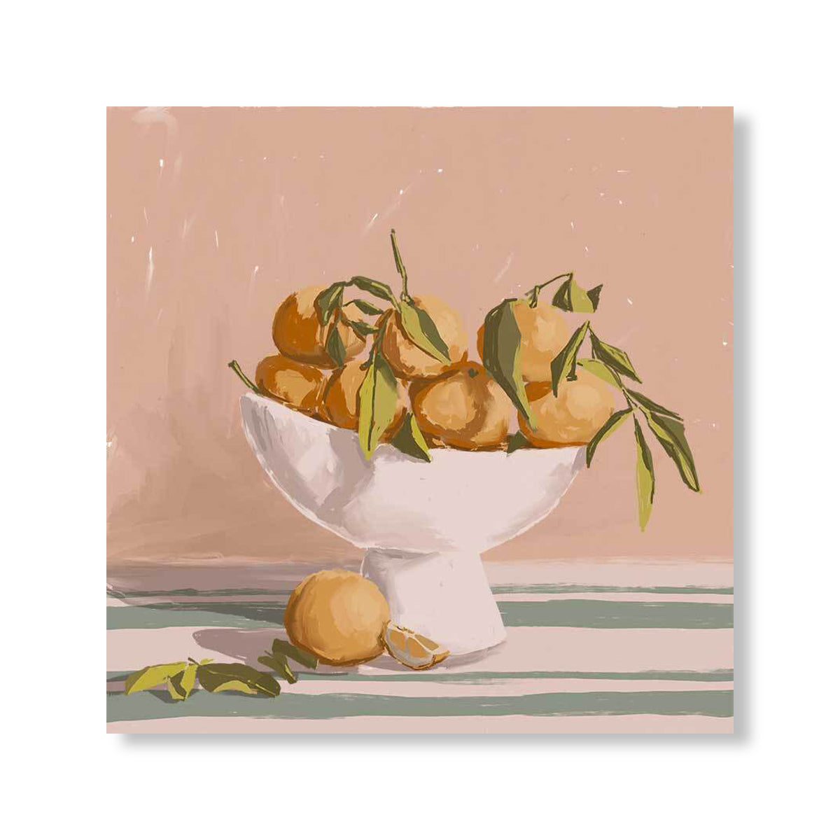 Bowl of Oranges Art Print - Vibrant Still Life Wall Decor for Kitchen, Dining Room & Office - Perfect for Home Decor & Gifts