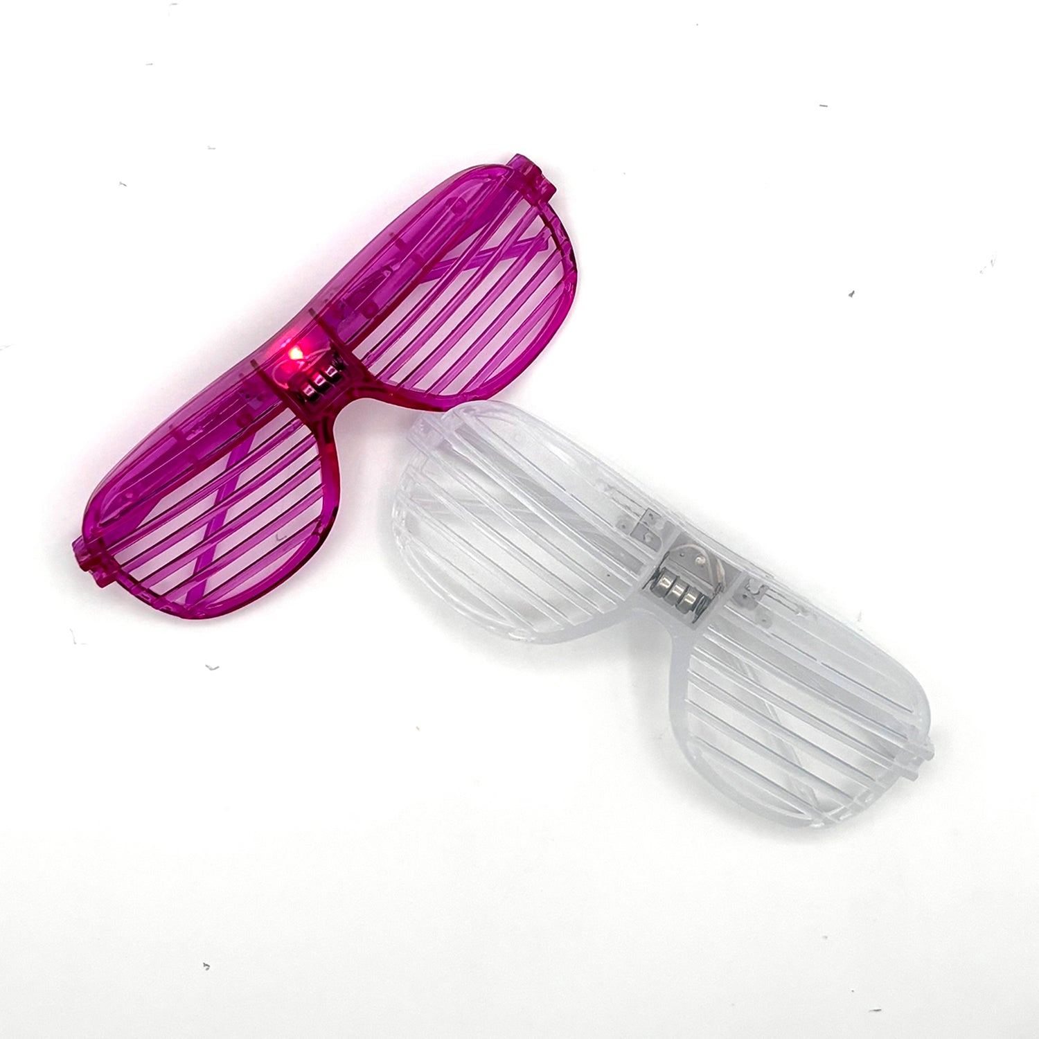 Flashing Shutter Glasses - 12 Pack Party Favors for Raves, Concerts & Halloween Costumes | LED Light Up Novelty Glasses for Nightclubs, Festivals & Themed Events
