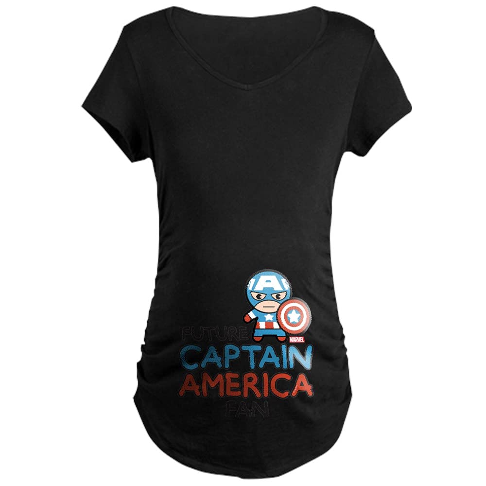 Future Captain America Fan Maternity T-Shirt - Superhero Pregnancy Tee for Marvel Moms | Perfect for Baby Showers, Gender Reveals & Comic Con Events