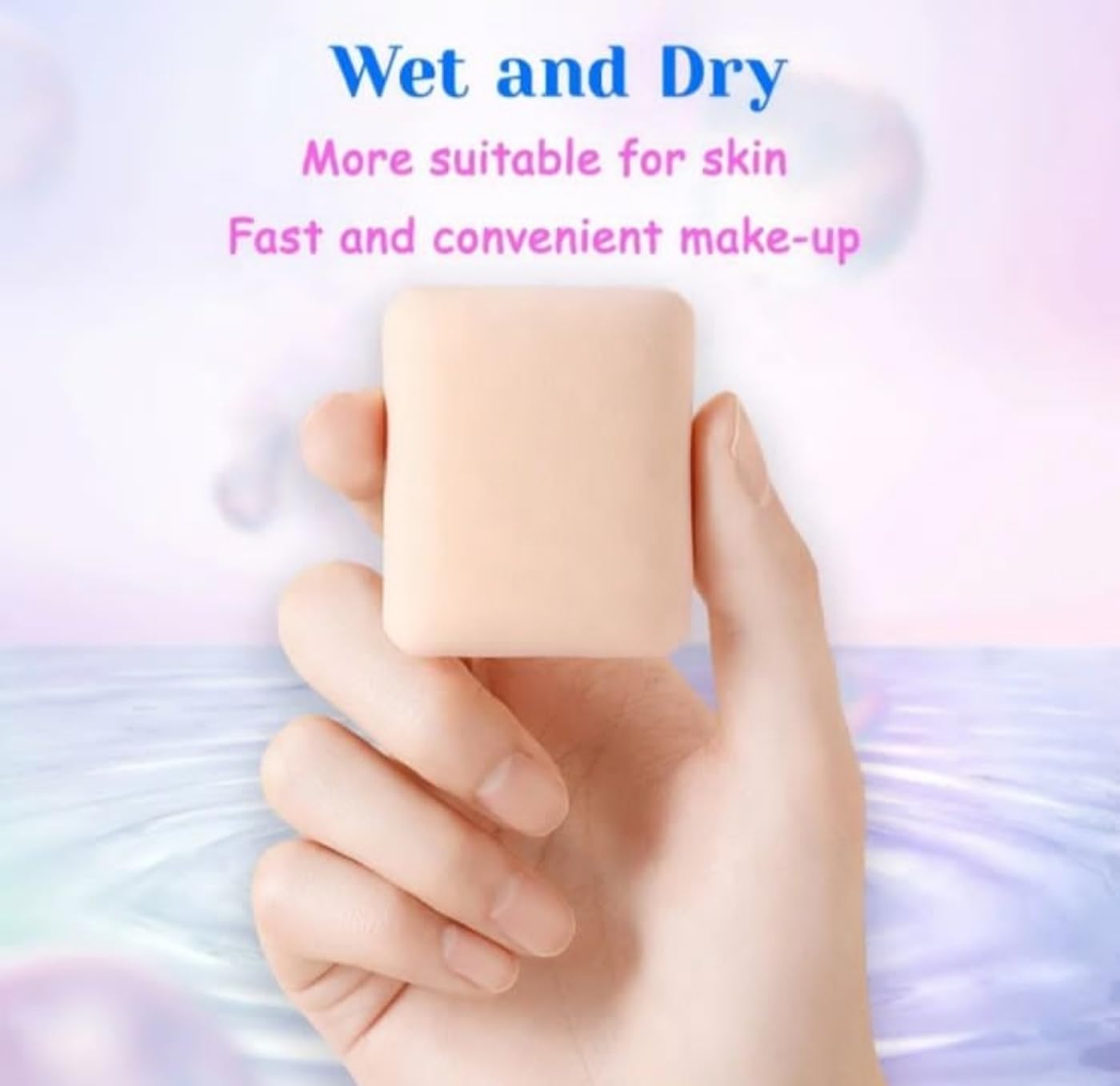Feelhigh 1 Clear Square Powder Puff Holder Case - Travel-Friendly Beauty Blender & Makeup Sponge Storage Box - Portable Cosmetic Puff Container for On-the-Go Touch Ups (Perfect for Travel, Gym & Daily Makeup Routine)