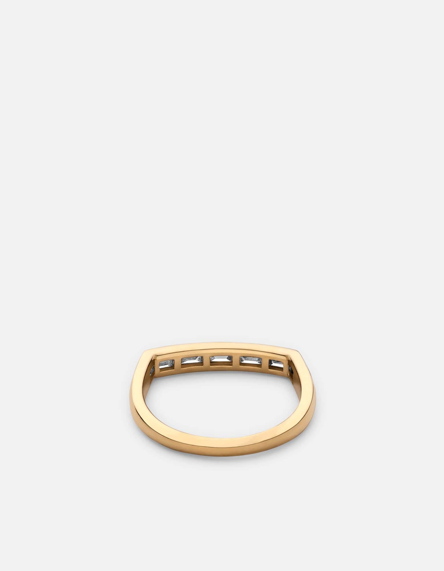 Elegant Totem Diamond Ring in 14K Gold Vermeil - Perfect for Weddings, Anniversaries & Special Occasions