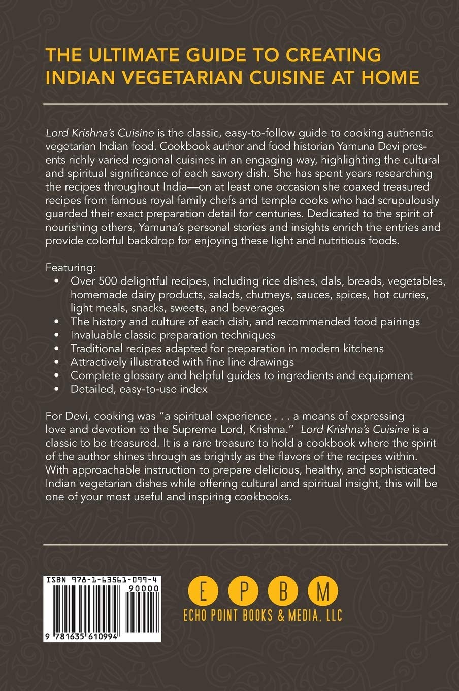 Lord Krishna's Cuisine: Authentic Indian Vegetarian Cookbook - Traditional Recipes for Home Cooking & Spiritual Gatherings
