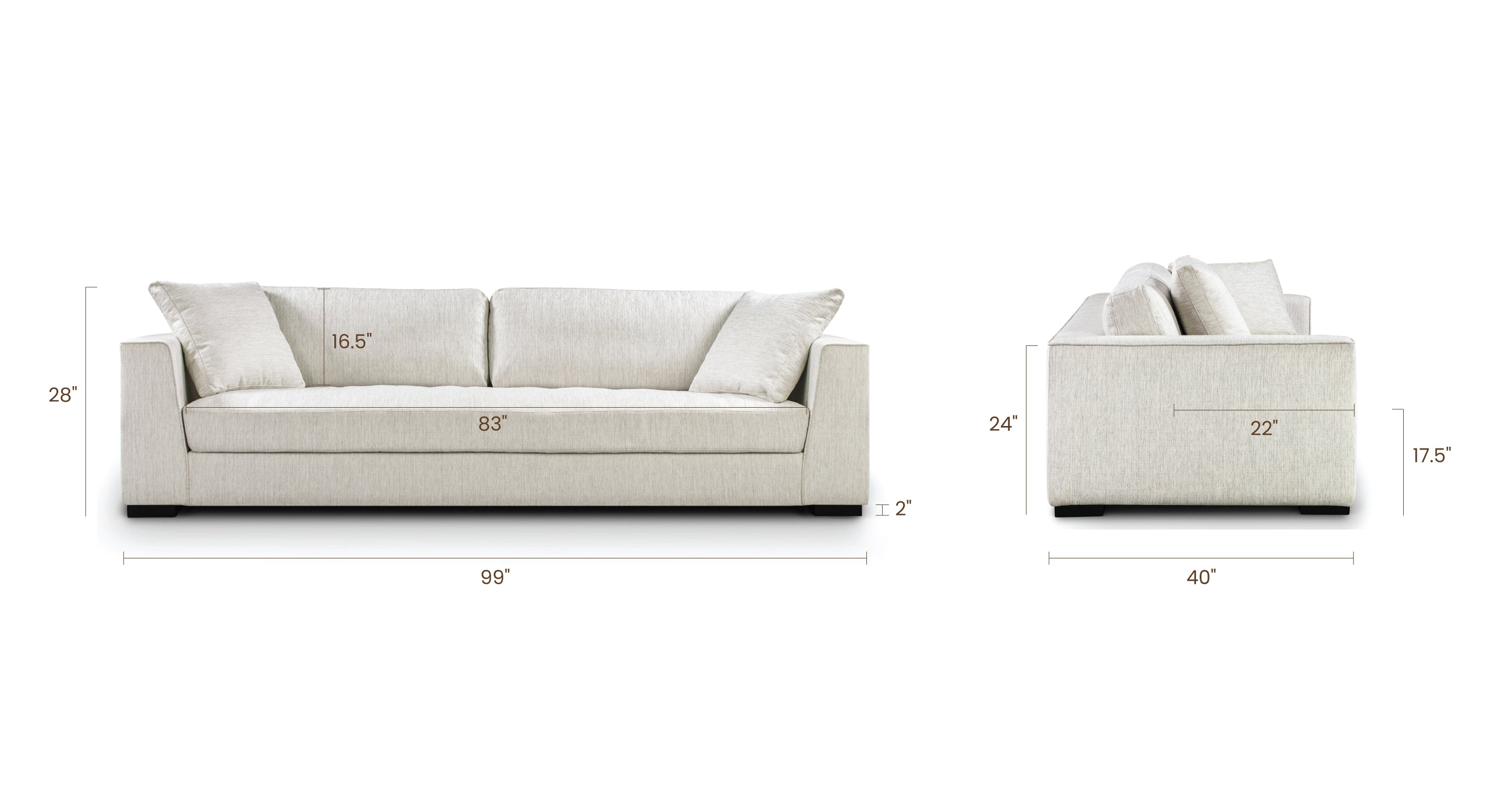 Modern Capri Sofa - Stylish and Comfortable Loveseat for Small Spaces | Perfect for Apartments, Living Rooms, and Cozy Corners