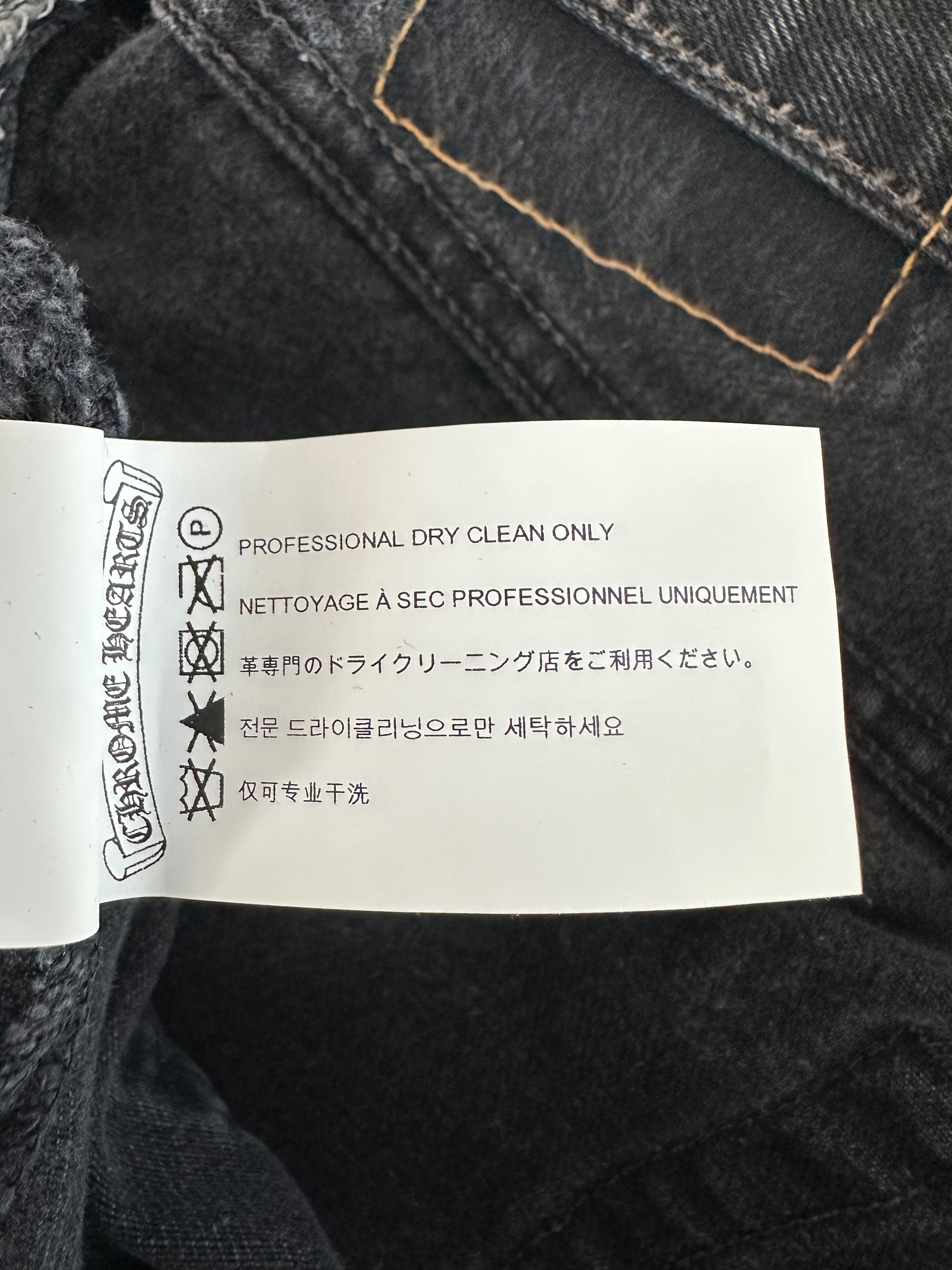 Chrome Hearts x Levi's Black Cross Patch Distressed Denim Jeans for Men - Edgy Streetwear & Casual Style Outfits