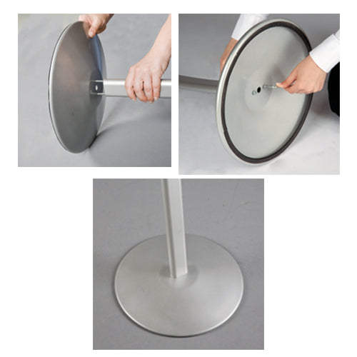 Curved Floor Display Stand with Rotating Sign Frame - 18
