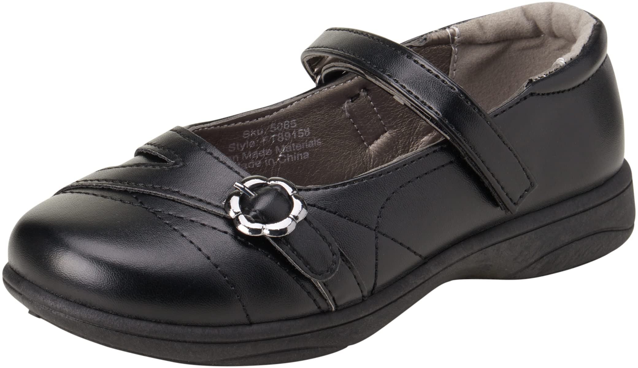 French Toast Girls' Mary Jane Dress Shoes - Leatherette School Uniform Flats for Toddler & Little Girls | Perfect for School, Church & Special Occasions