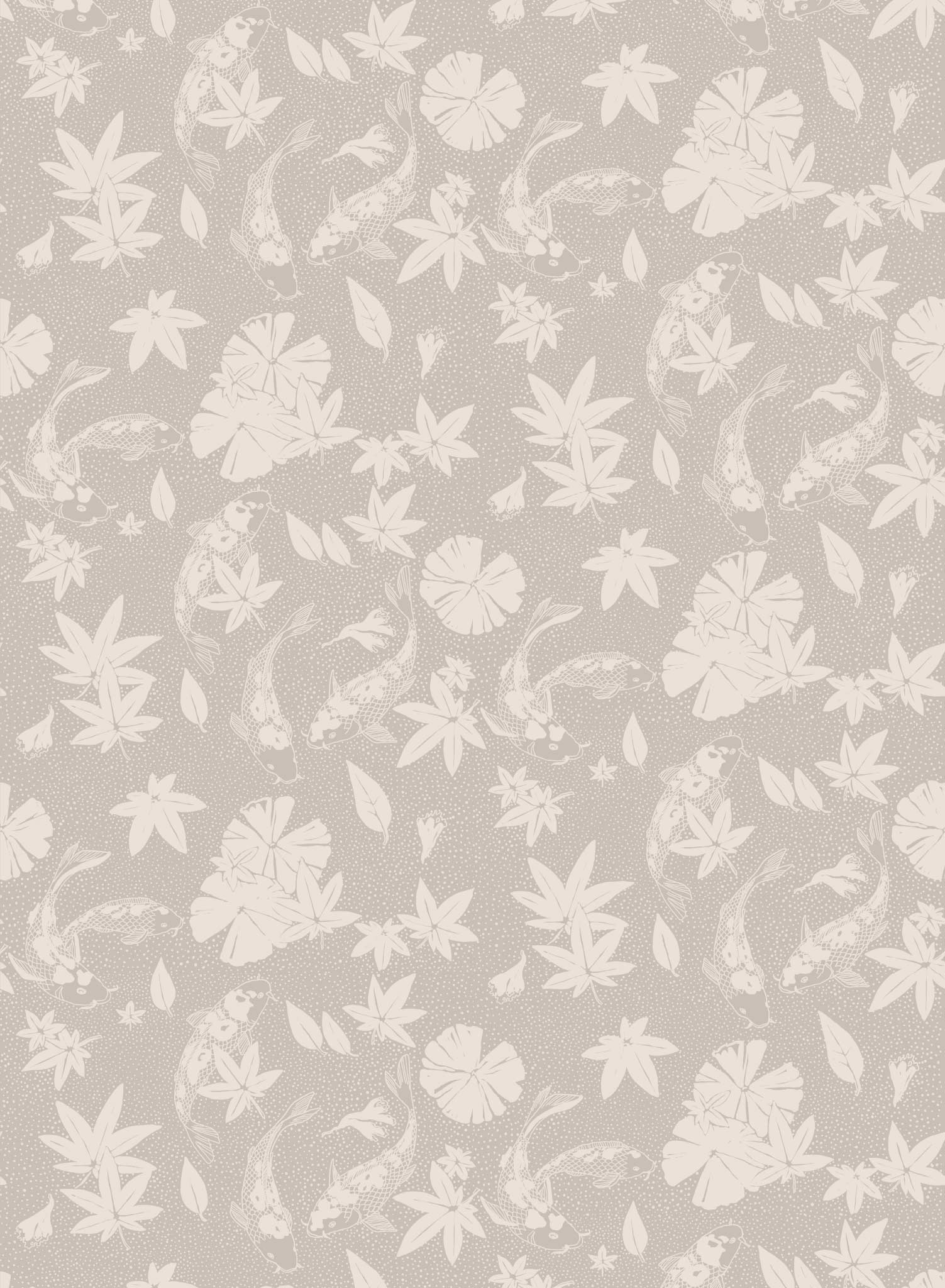 Beautiful Koi Fish Pond Wallpaper - High-Quality Waterproof & Peel-and-Stick for Home, Office, or Bathroom Decor