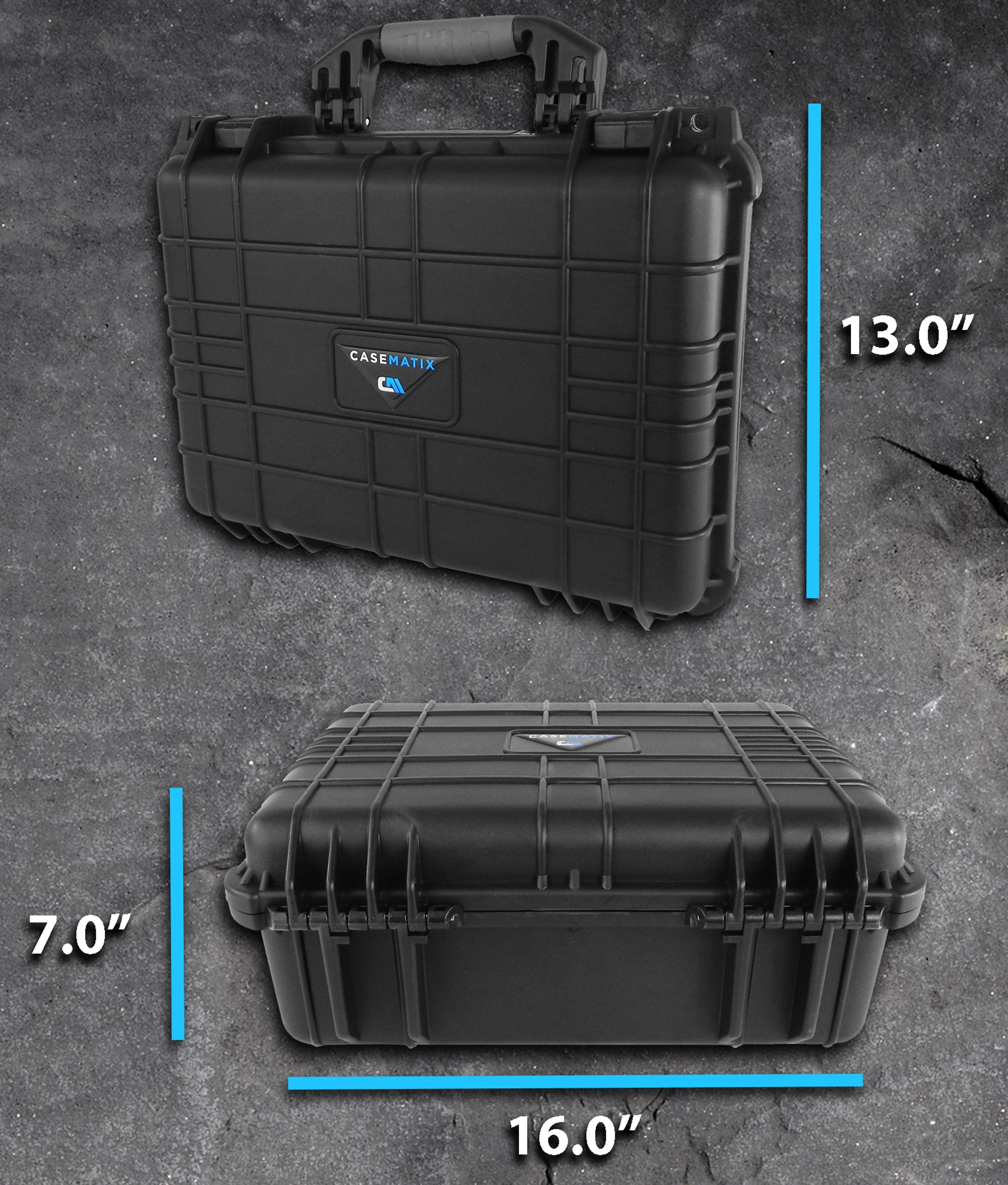 Casematix Waterproof Portable Projector Carry Case - Compatible with Nebula Mars 2 Pro & Nebula Mars Projector by Anker - Protective Storage for Outdoor Movie Nights & Travel