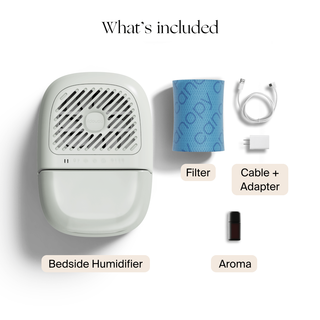 Bedside Humidifier 2.0 - Ultrasonic Cool Mist Humidifier for Bedroom, Quiet Air Humidifier with Night Light, Perfect for Dry Air Relief, Baby Nursery & Home Office Use