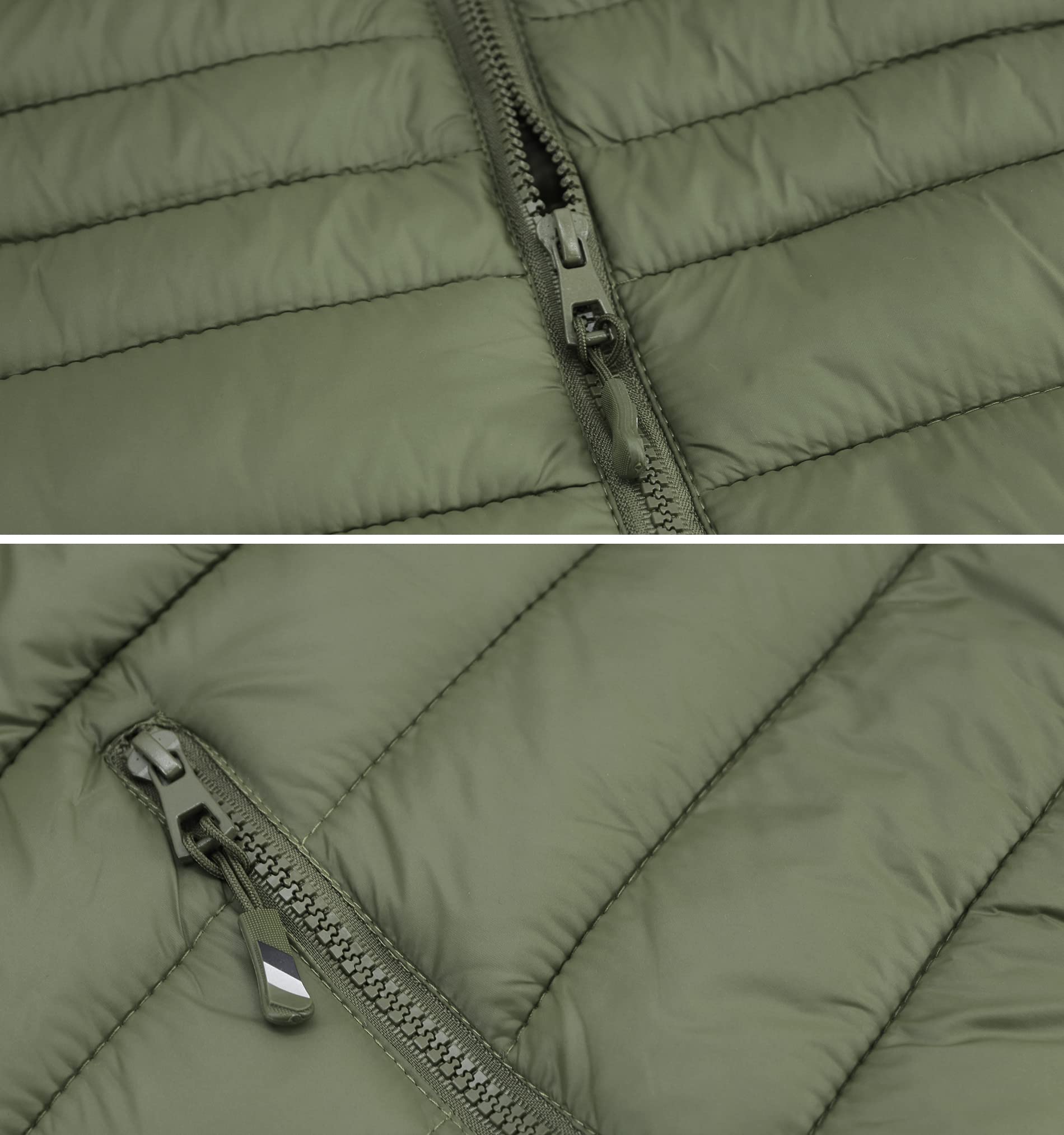 Men's Lightweight Full Zip Quilted Puffer Vest - Water Resistant, Insulated Winter Jacket for Outdoor Activities, Hiking & Casual Wear