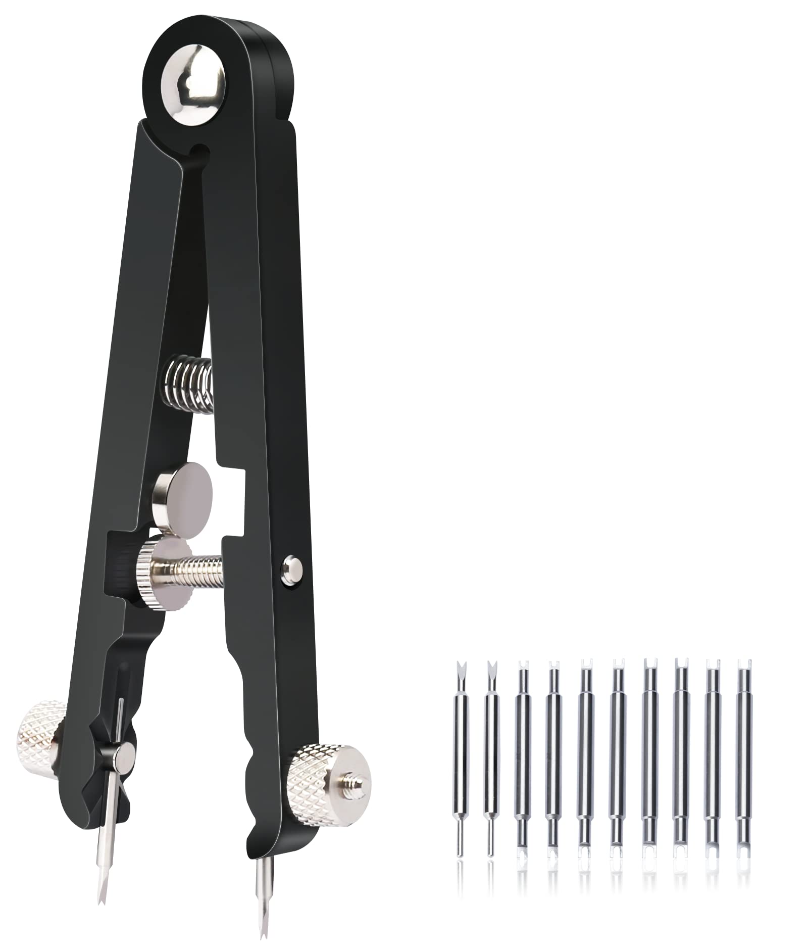 Watch Spring Bar Pliers Tool Kit with 8 Durable Tips, Professional Watch Repair Tweezers for Bracelet Strap Band Removal & Link Adjustment - Essential Watchmaker Tool for DIY Enthusiasts & Jewelers