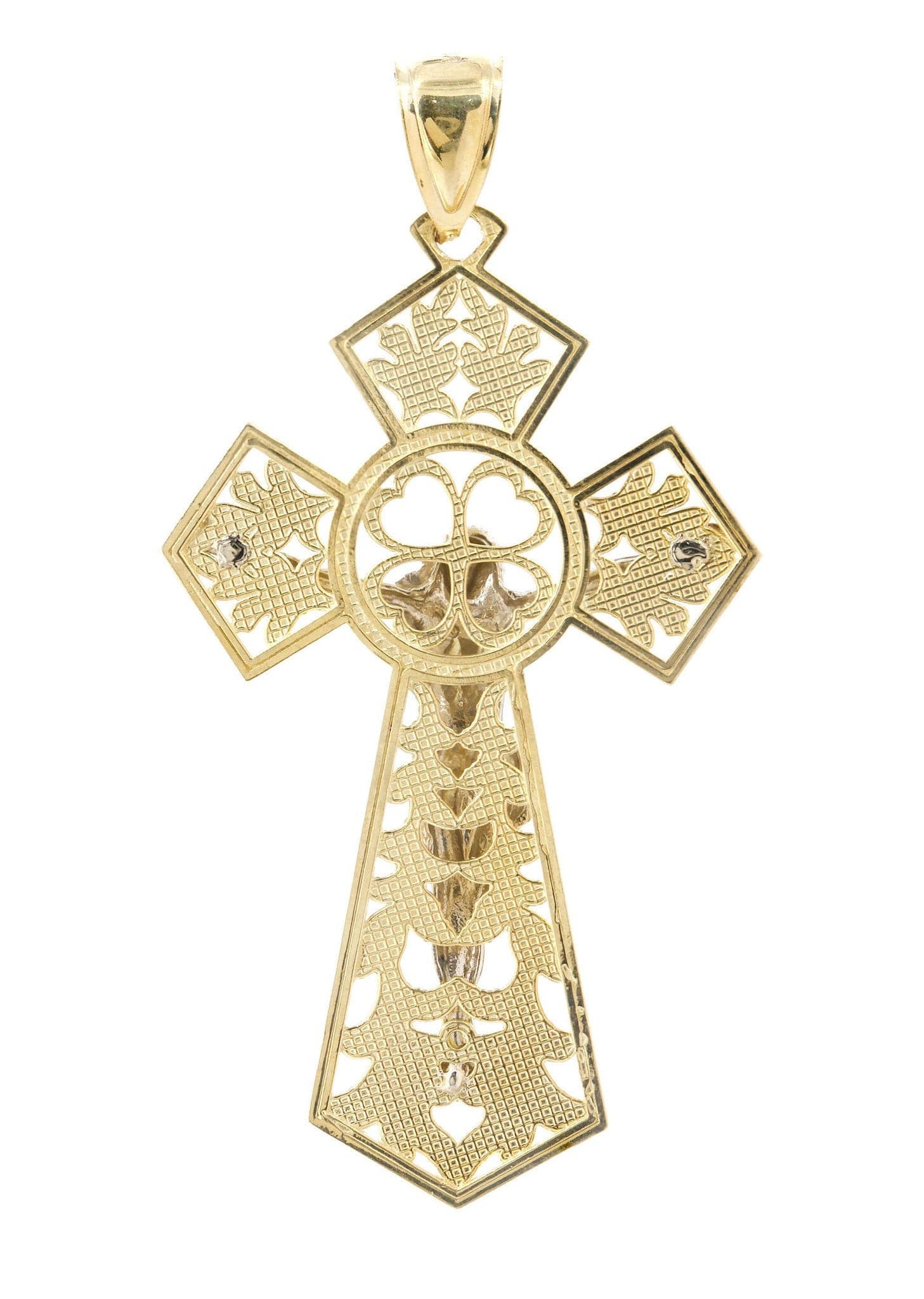 10K Gold Cross Pendant for Women & Men - 9.3 Grams Religious Jewelry - Perfect for Baptism, First Communion & Everyday Wear
